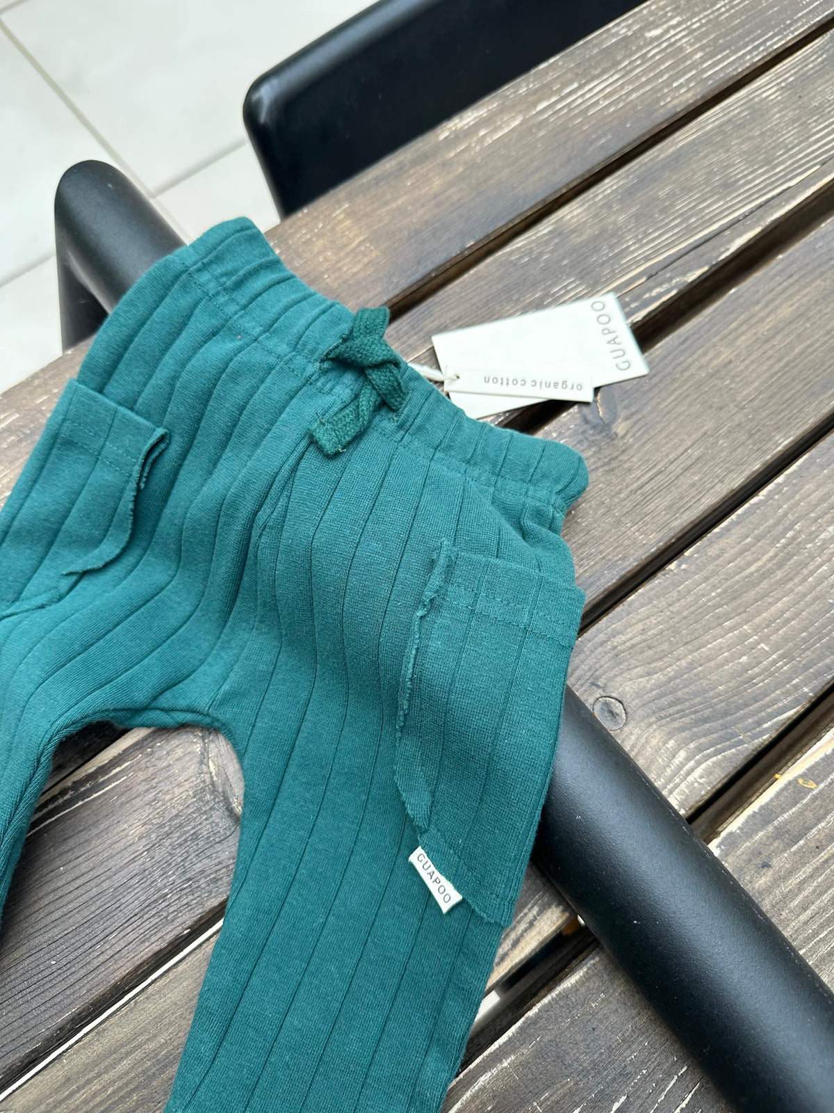 ORGANIC RIB LEGGINGS | PINE