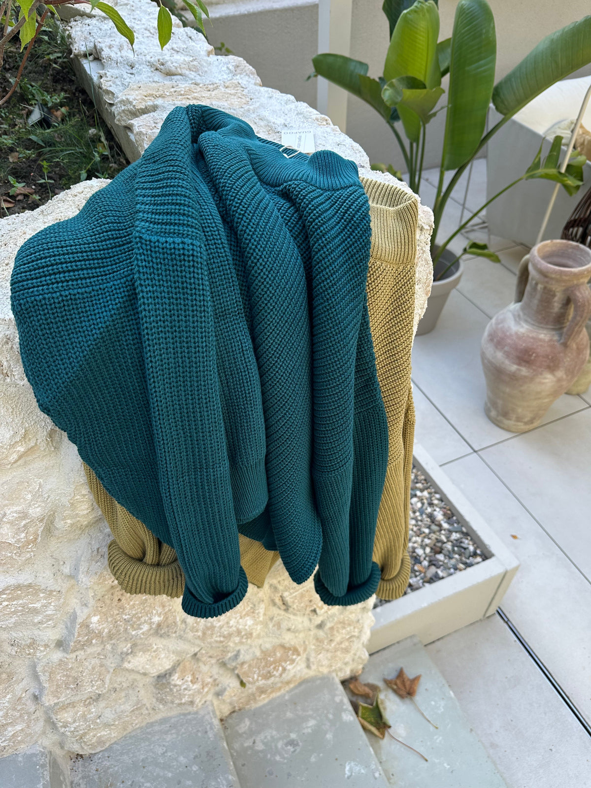 MOM CHUNKY SWEATER OLIVE