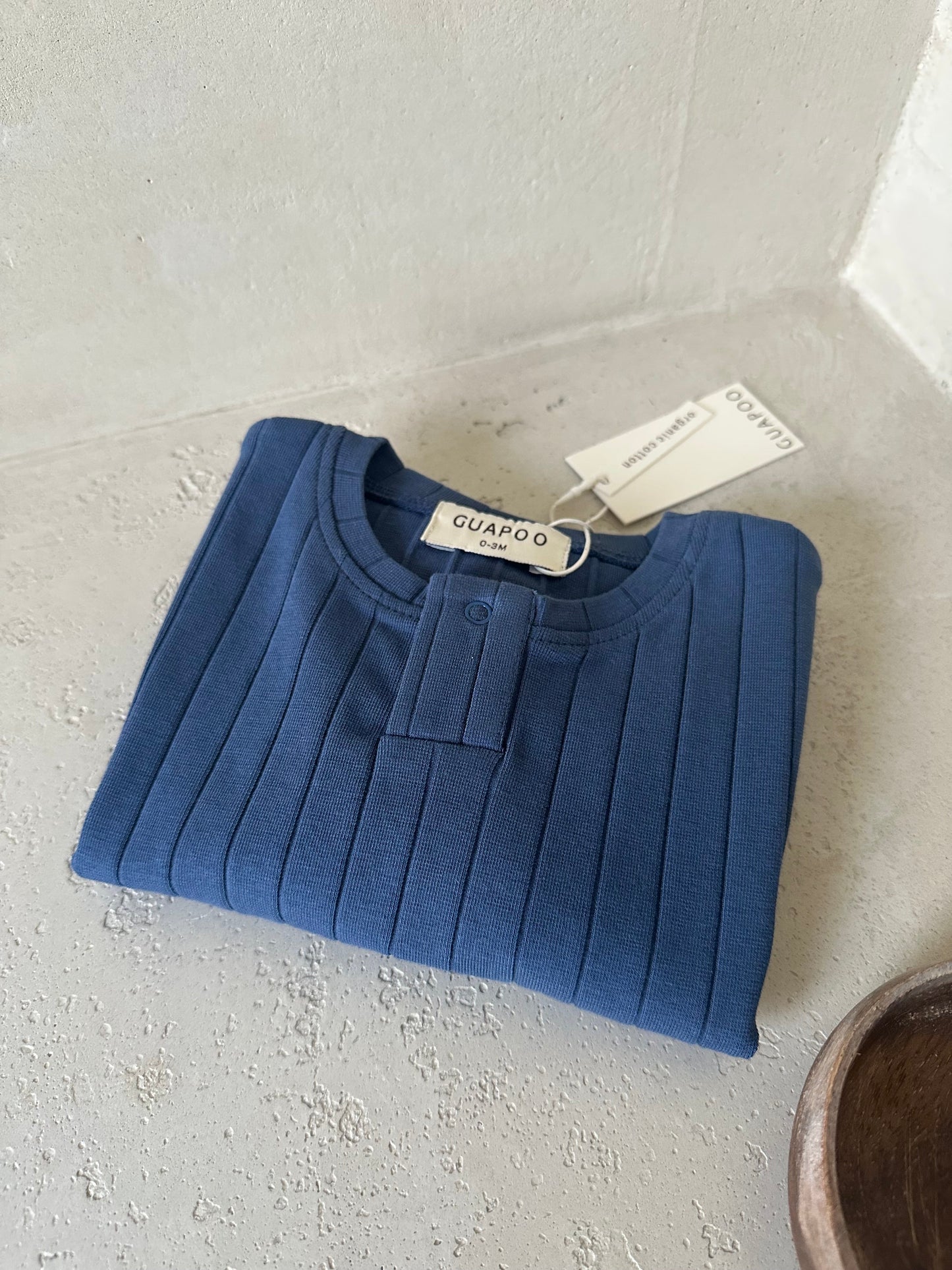 ORGANIC RIB LONGSLEEVE DEEP BLUE