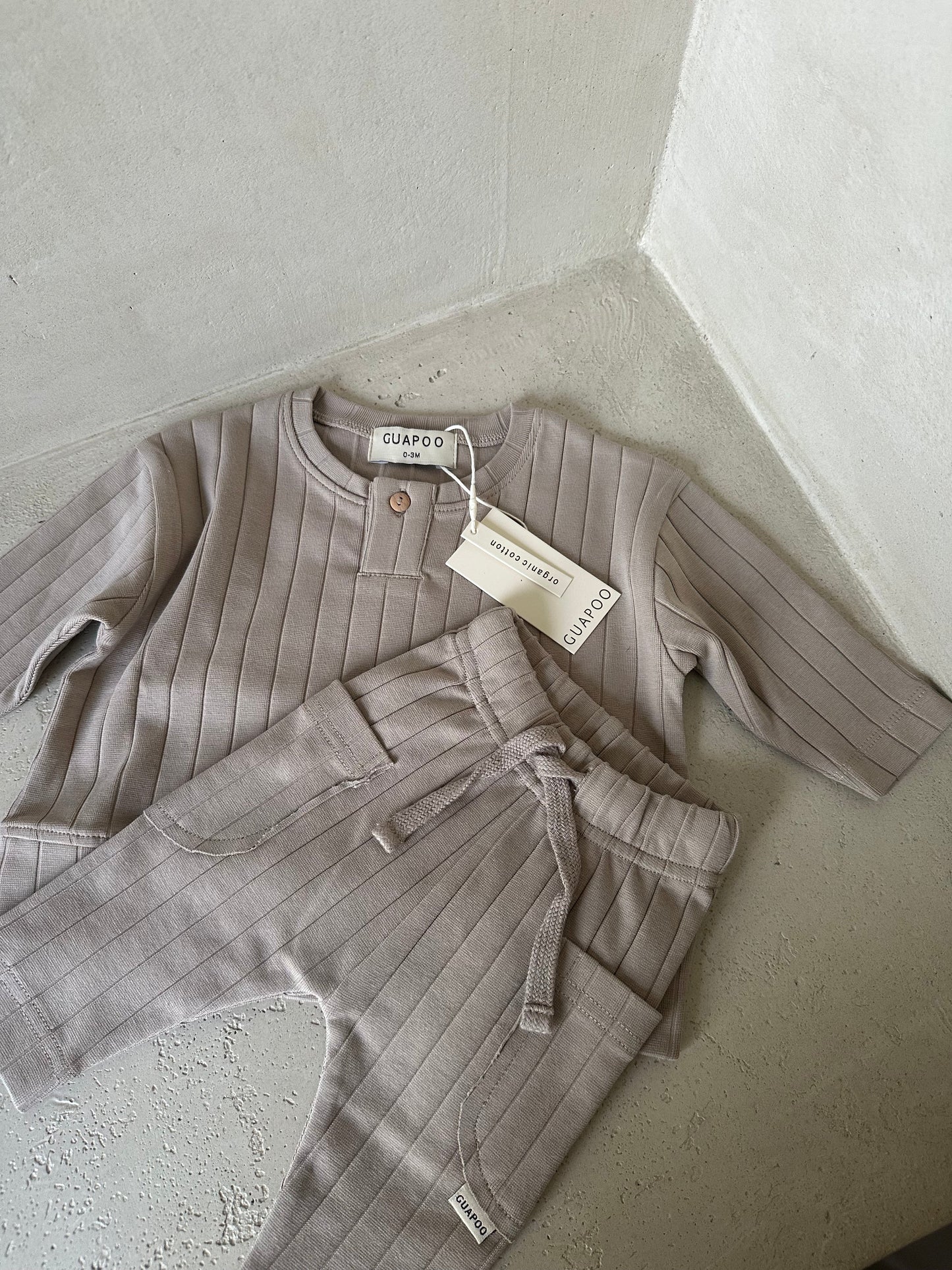 ORGANIC RIB LEGGINGS DOVE