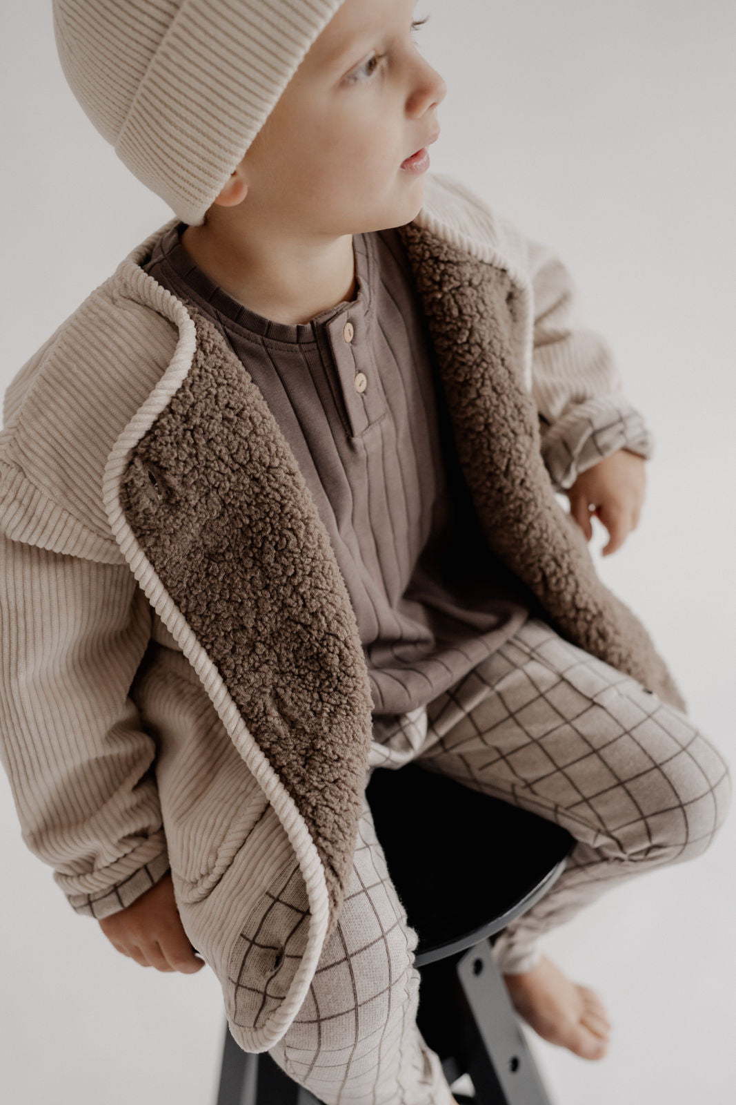 ORGANIC RIB LONGSLEEVE BROWN