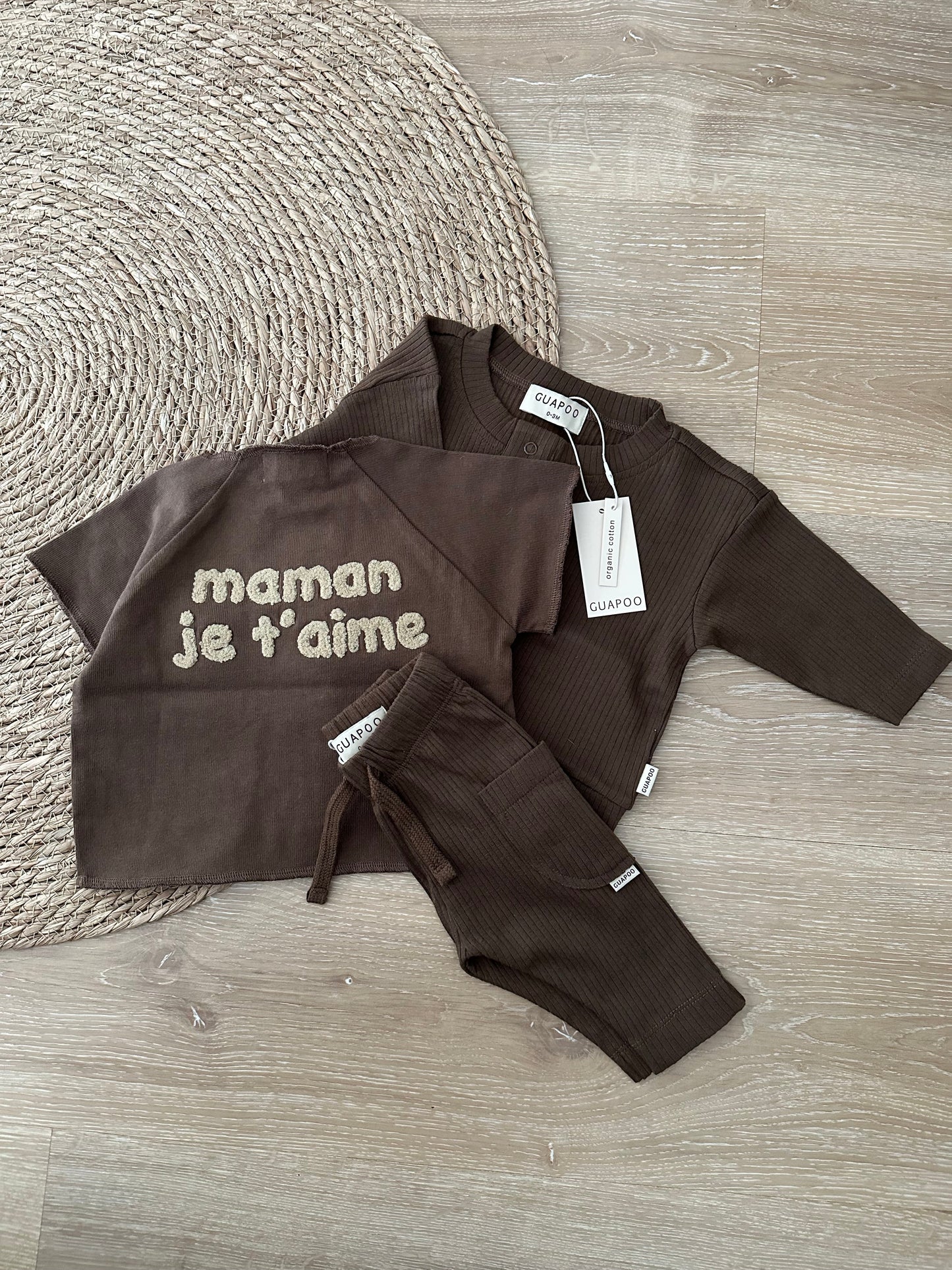 RIB LEGGINGS | CHOCOLATE