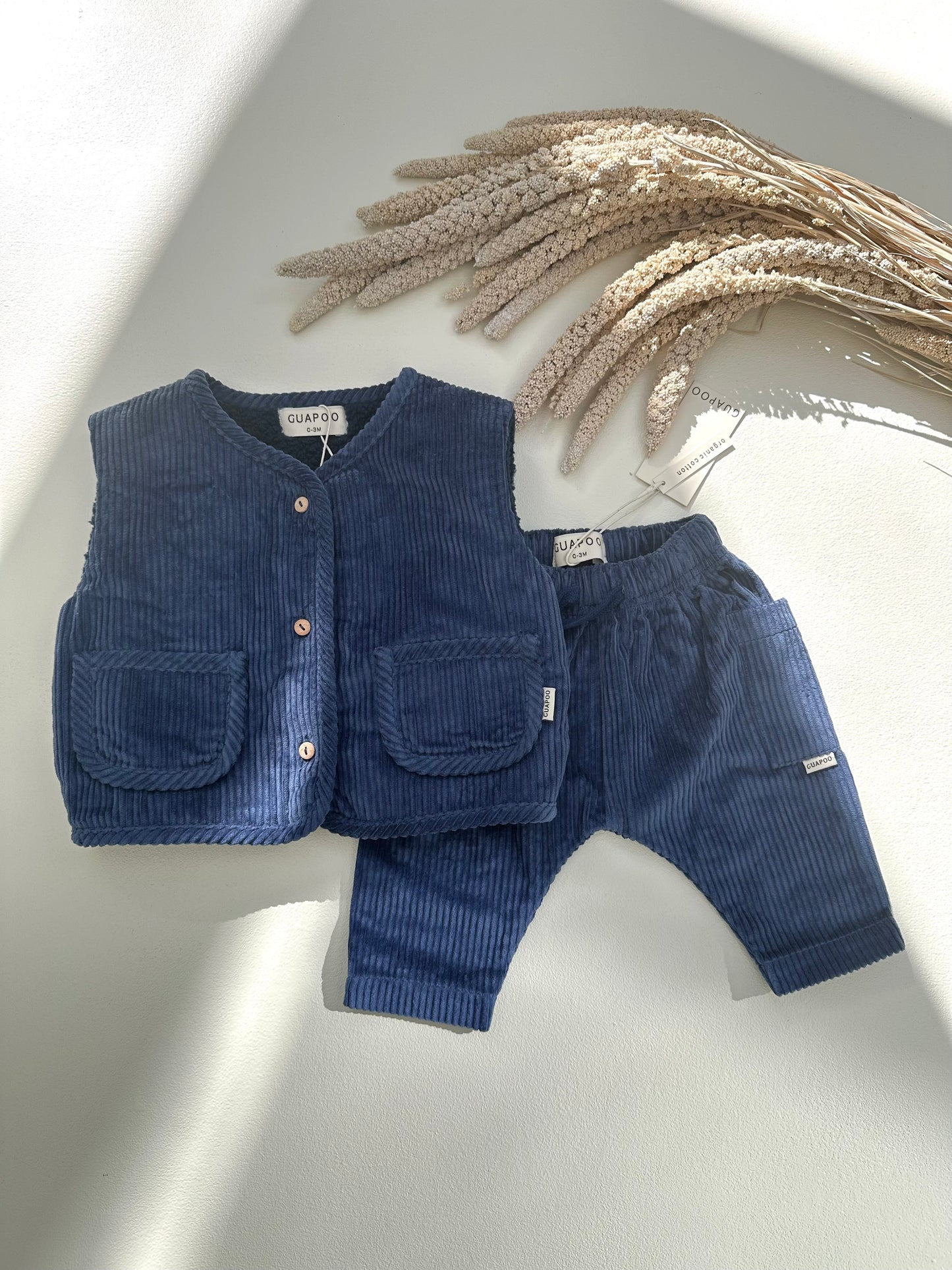 CORDUROY PANTS DEEP BLUE