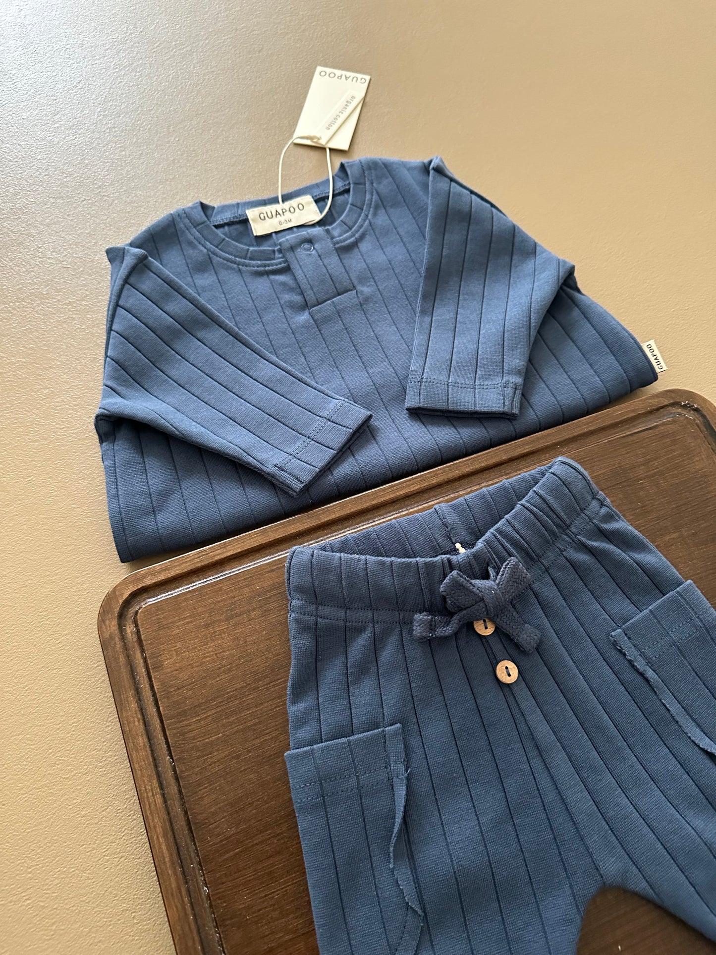 ORGANIC RIB LONGSLEEVE DEEP BLUE