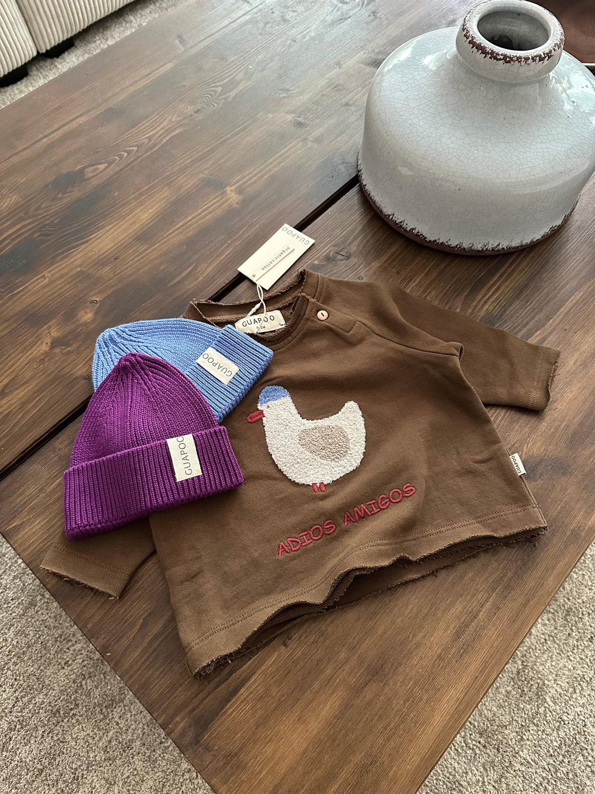 ADIOS AMIGOS SWEATER BROWN