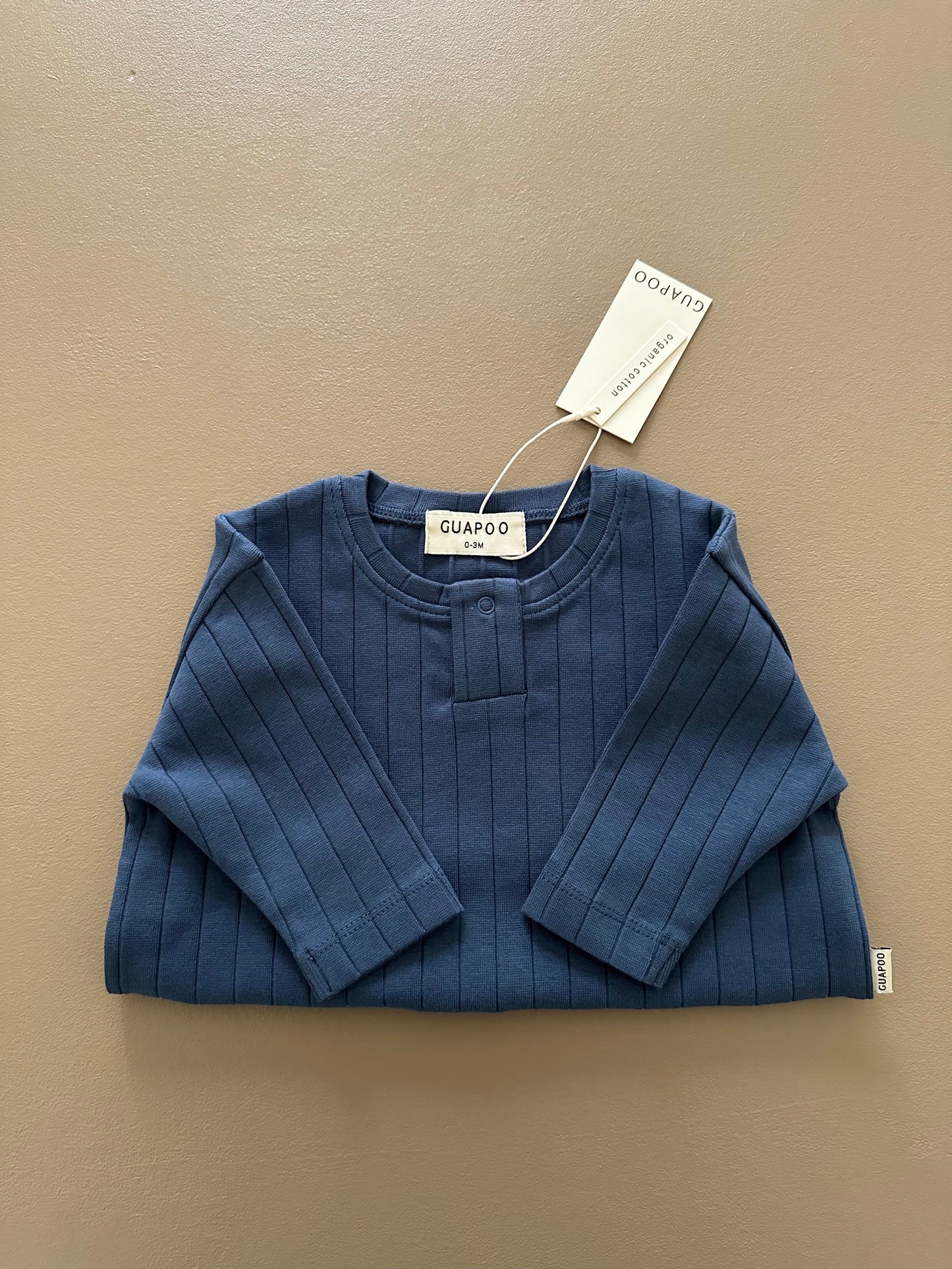 ORGANIC RIB LONGSLEEVE DEEP BLUE