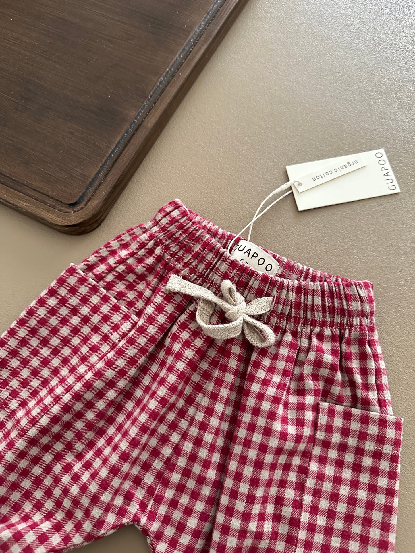 ROMEO PANTS BORDEAUX CHECK