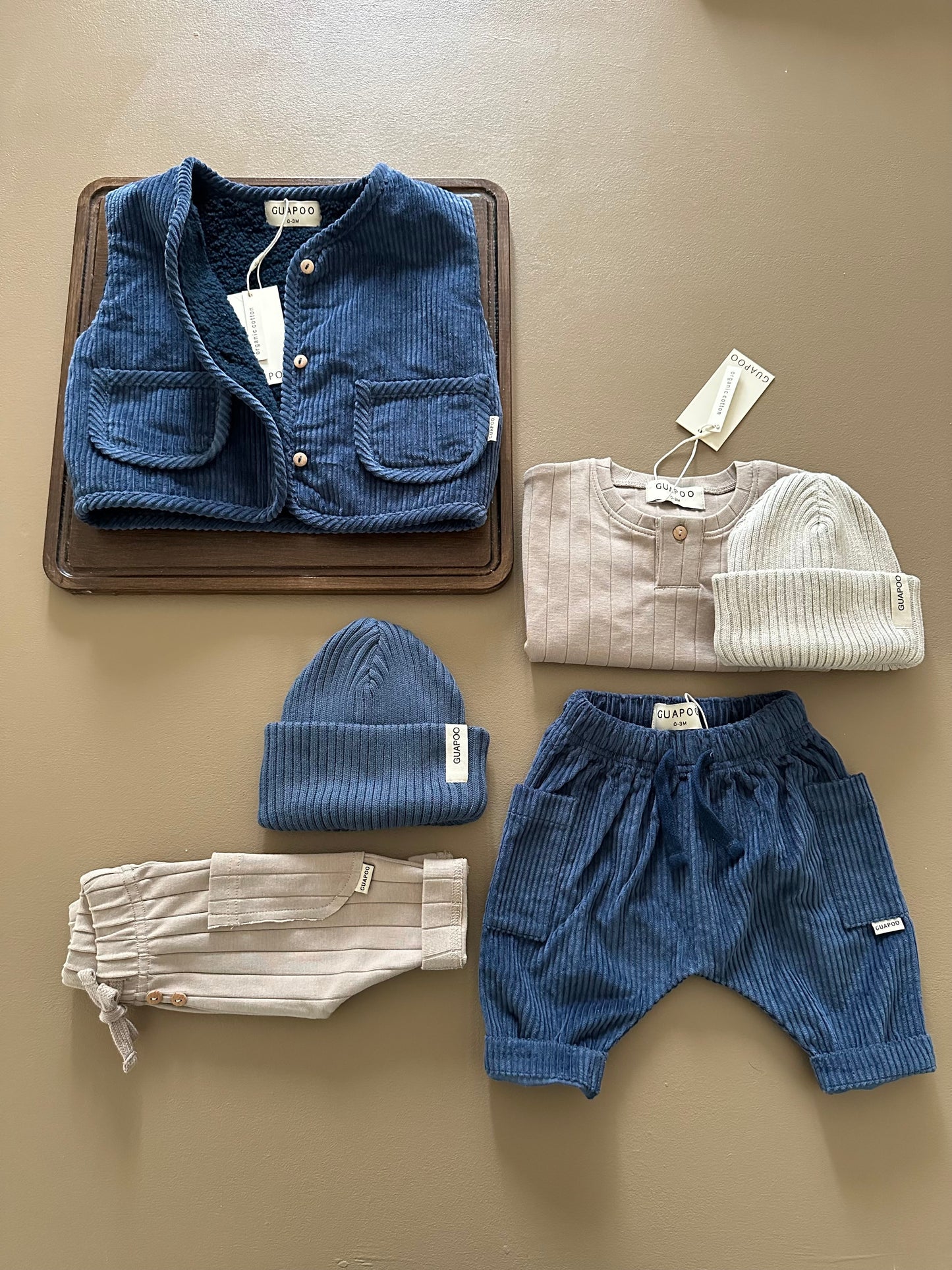 CORDUROY VEST DEEP BLUE