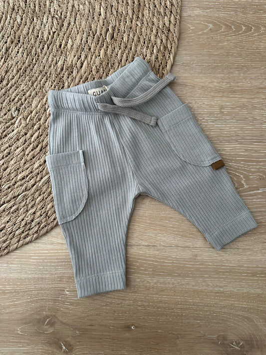 RIB LEGGINGS | GRAY