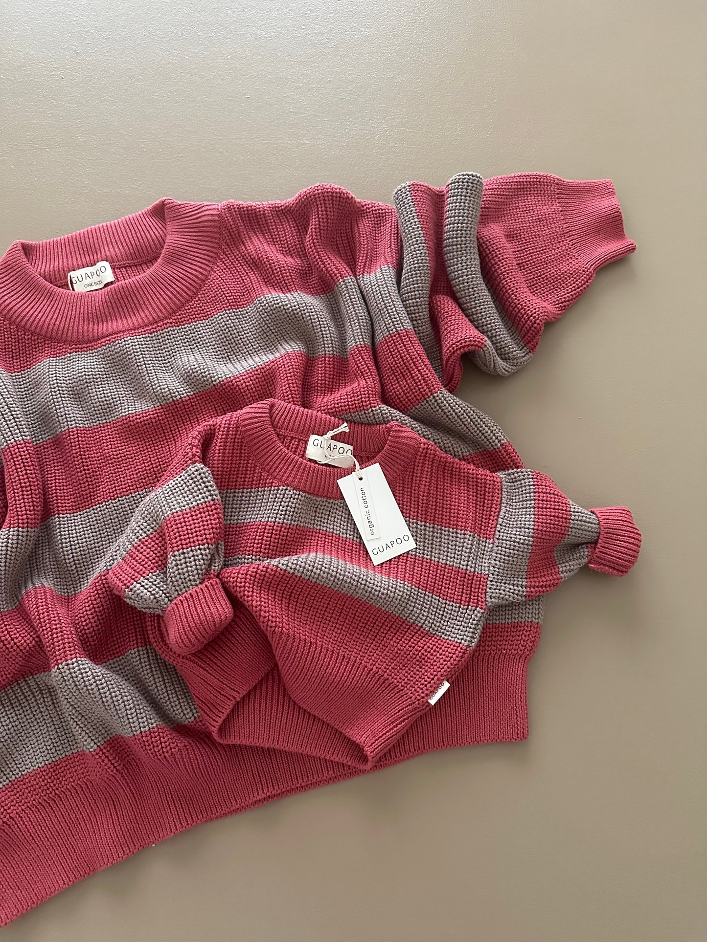(ADULT) MOM CHUNKY SWEATER BERRY EARTH