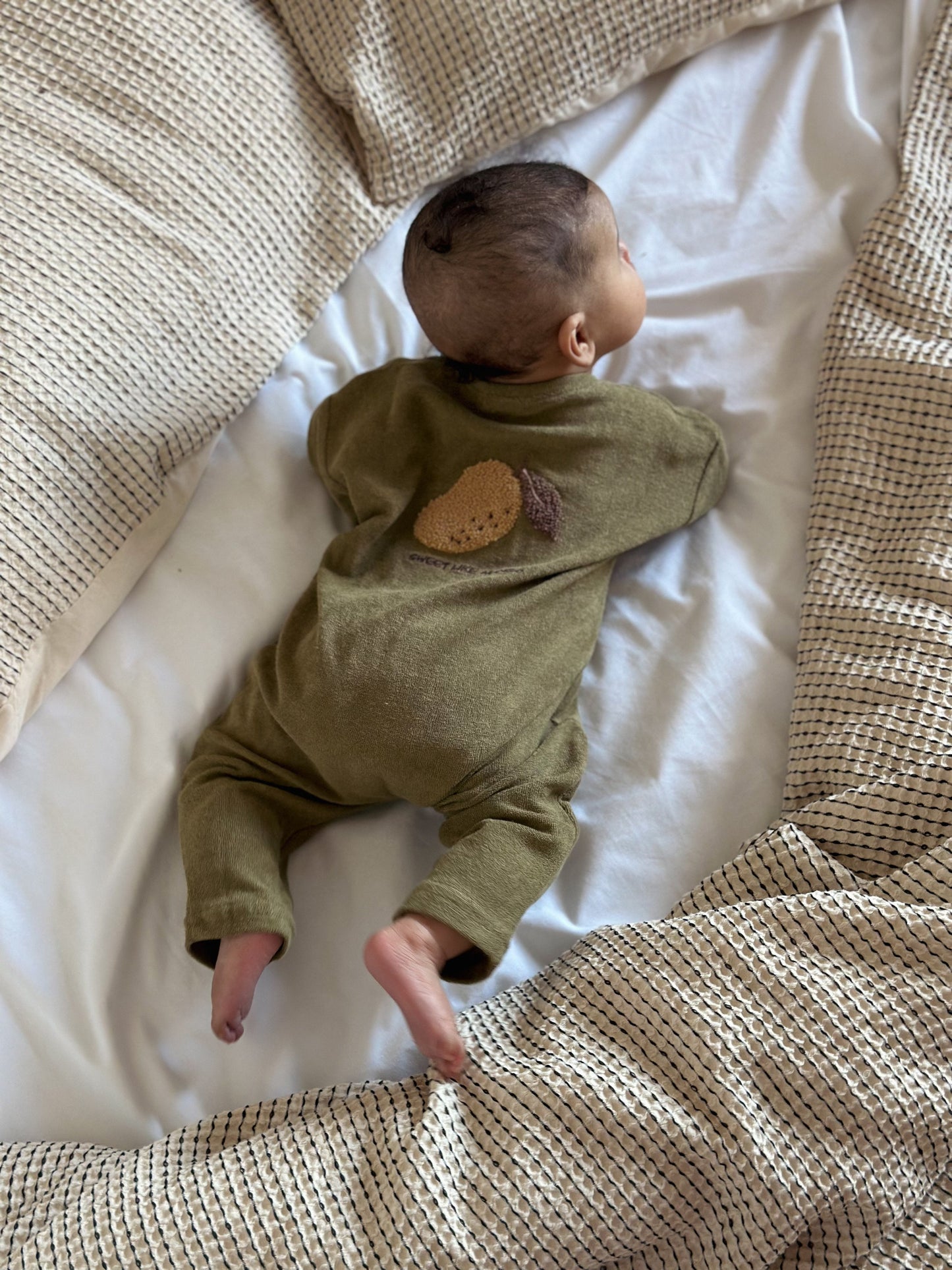 TERRY CLOTH ROMPER | KHAKI