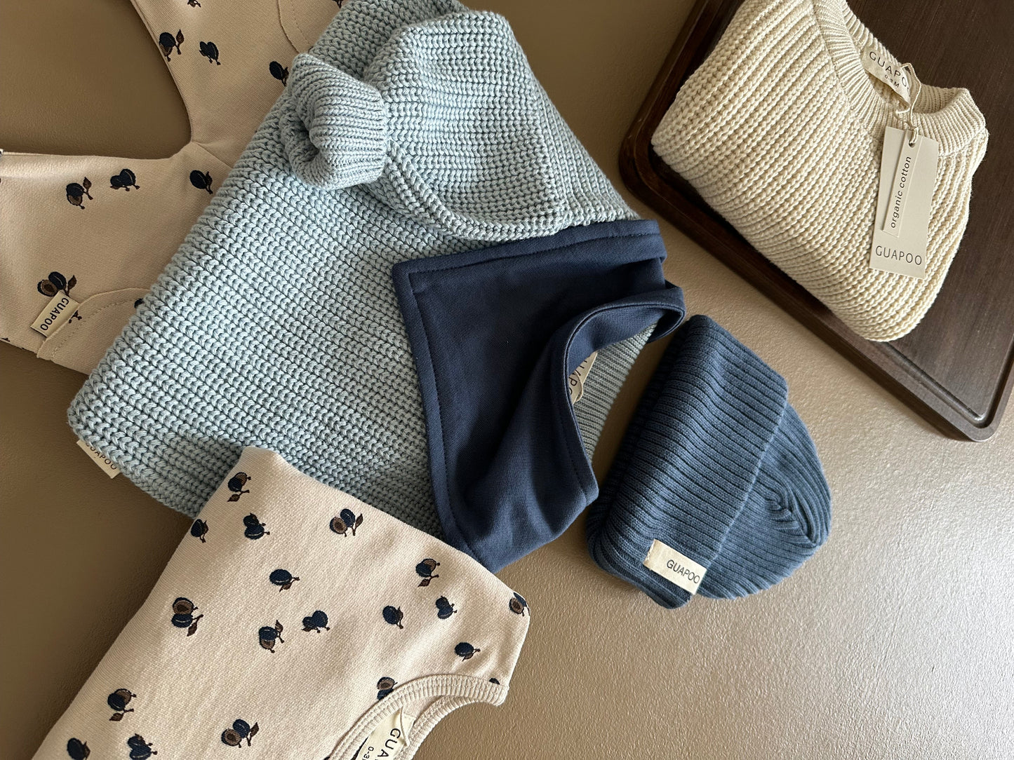 2-er Pack FLEECE BIB BANDANA BROWN