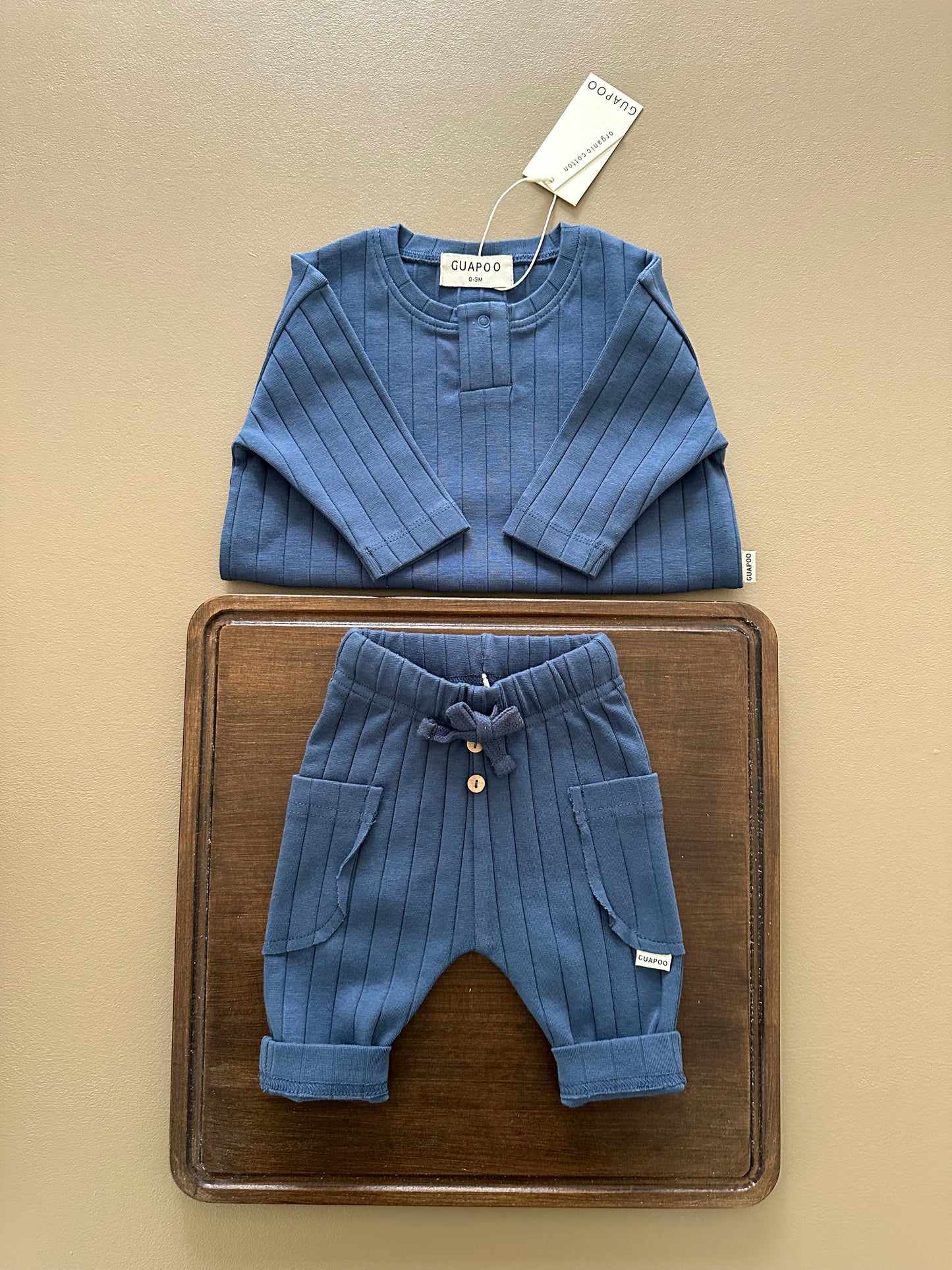 ORGANIC RIB LONGSLEEVE DEEP BLUE