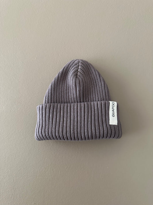 HEAVY RIB BEANIE BROWN