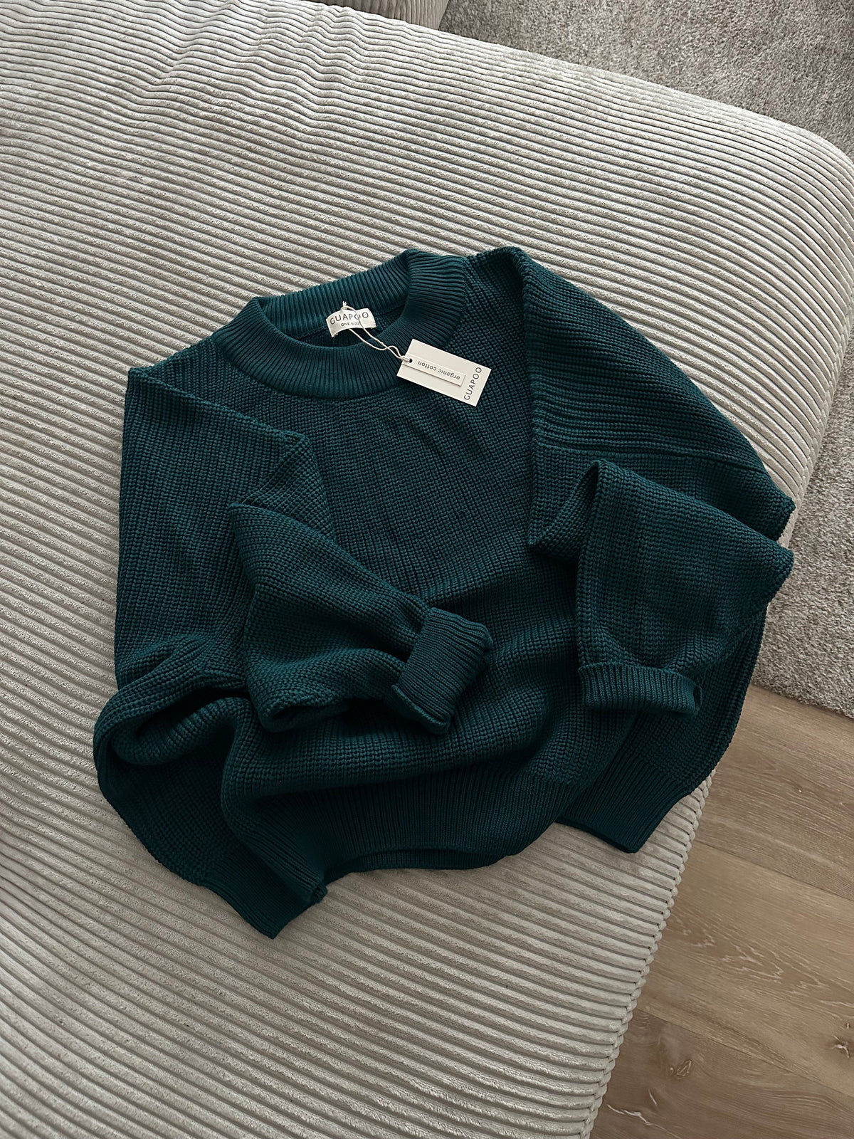 MOM CHUNKY SWEATER PINE