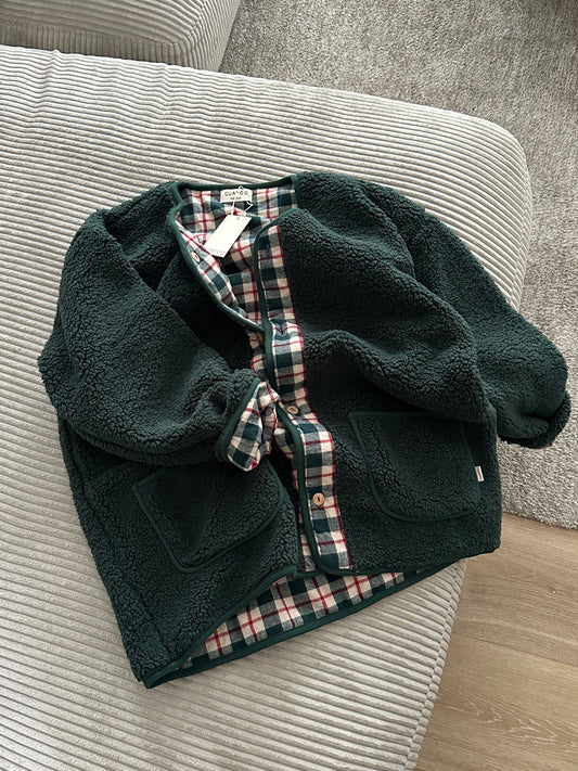 MOM REVERSIBLE TEDDY JACKET PINE
