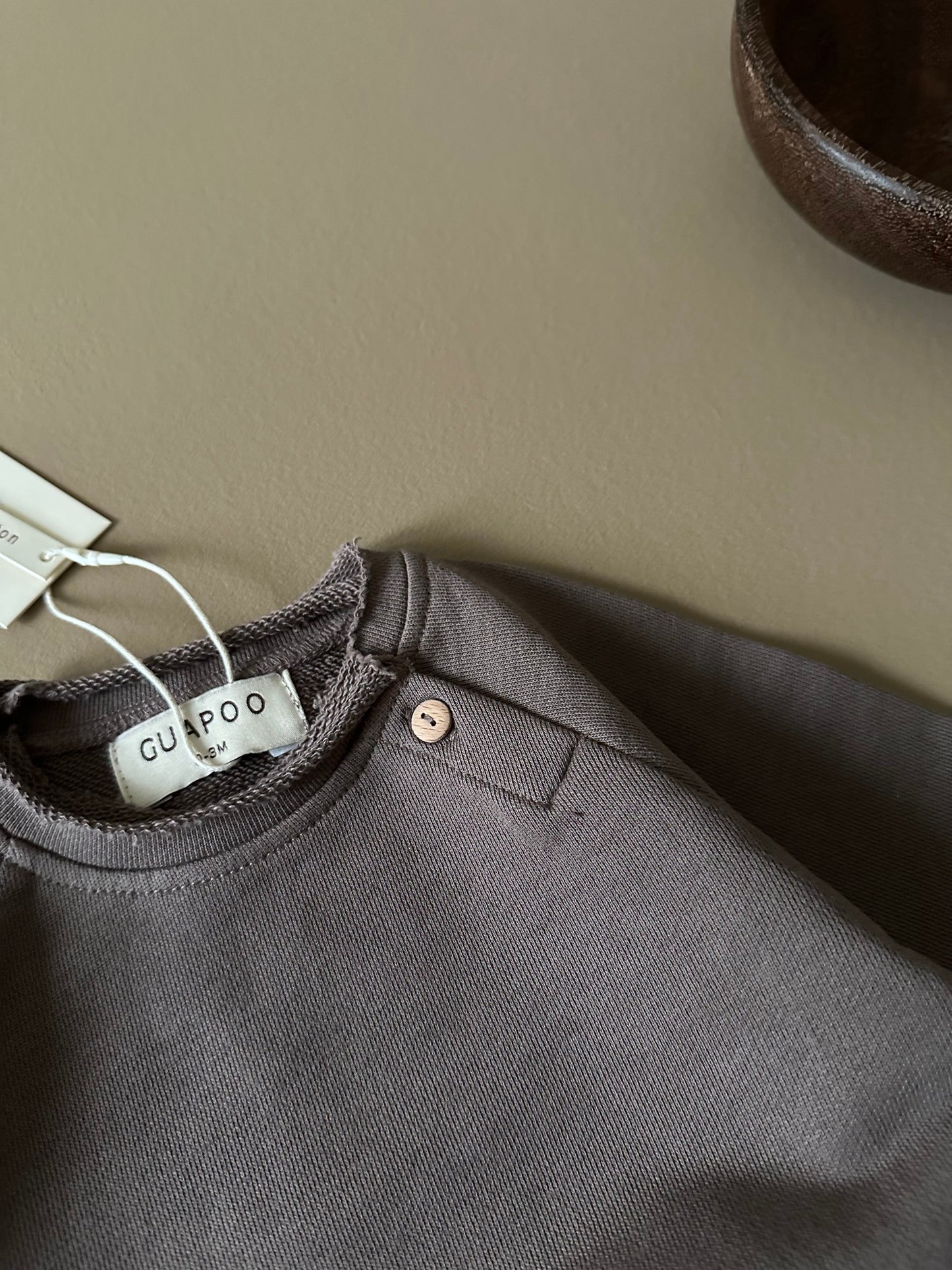 RAGLAN SWEATSHIRT BROWN THANKFUL