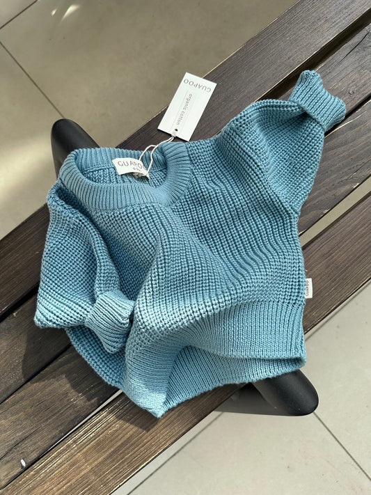 CHUNKY SWEATER FROSTY BLUE