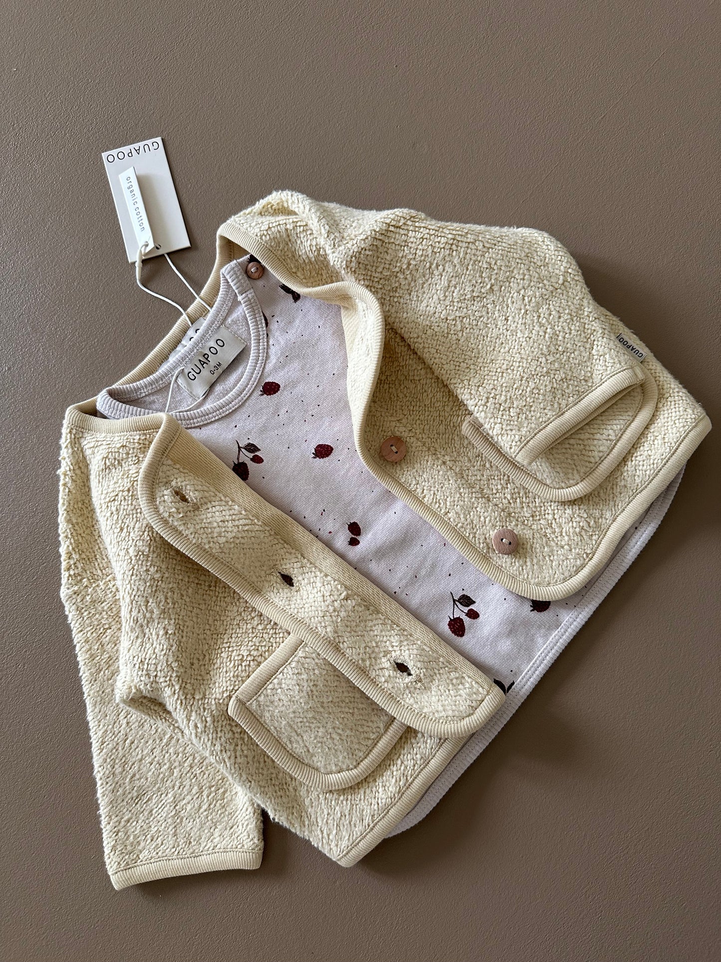 LIGHT FLEECE JACKET BUTTERCREAM