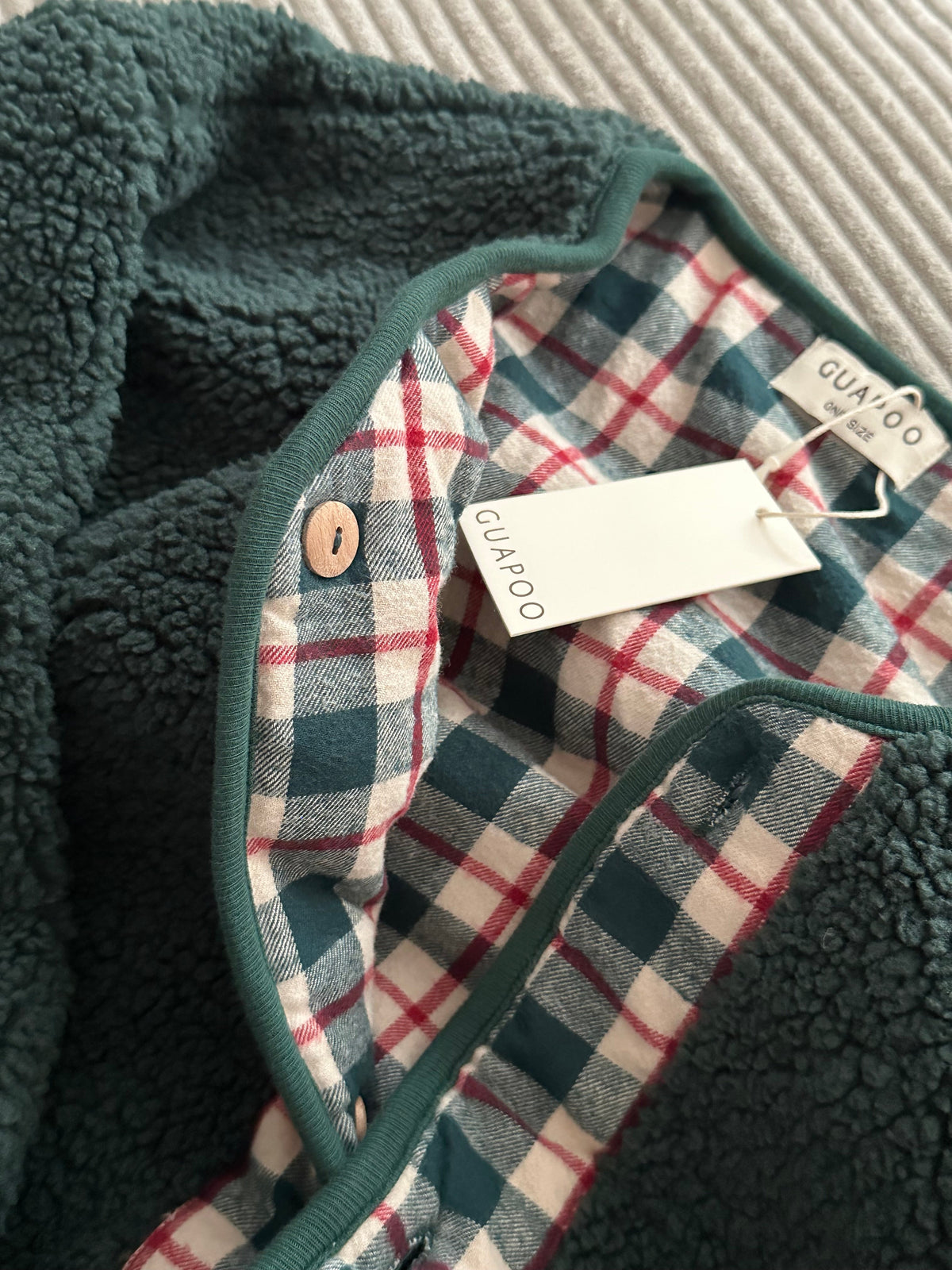 MOM REVERSIBLE TEDDY JACKET PINE