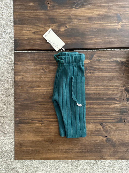 ORGANIC RIB LEGGINGS | PINE