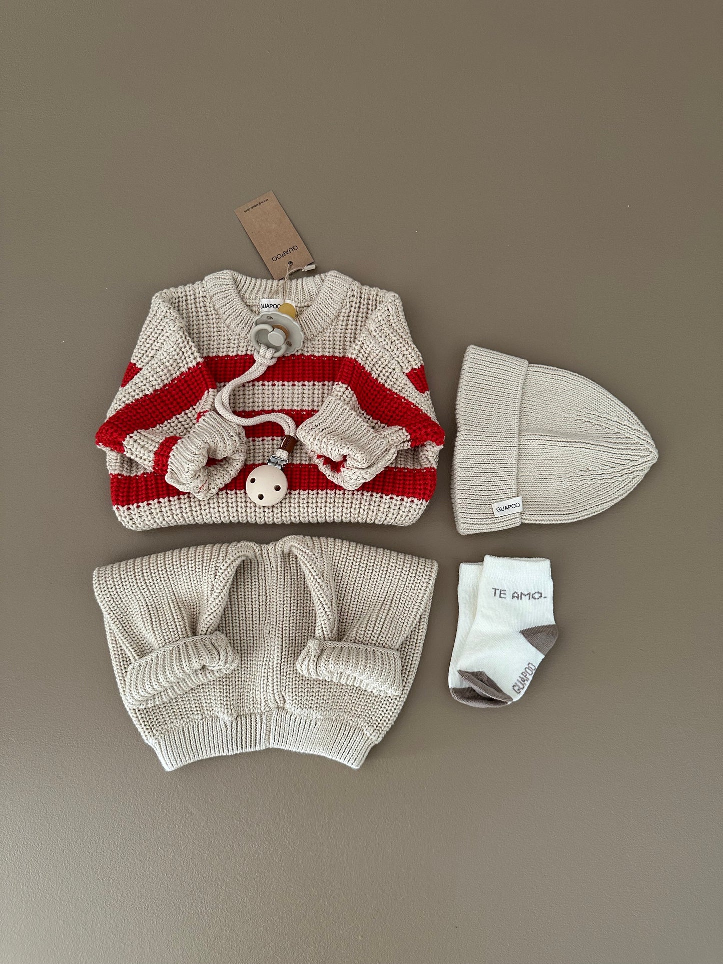 CHUNKY SWEATER | RED STRIPES