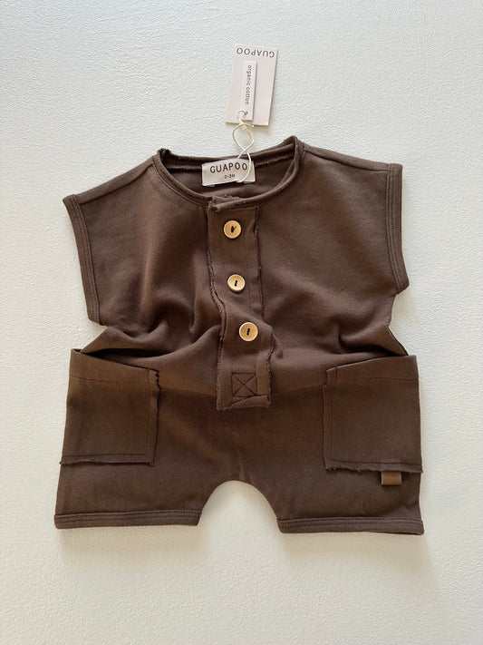 COZY SUMMER ROMPER | CHOCOLATE