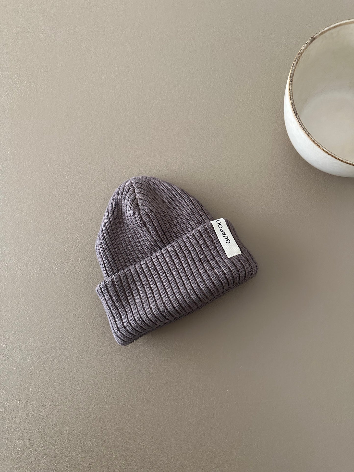 HEAVY RIB BEANIE BROWN
