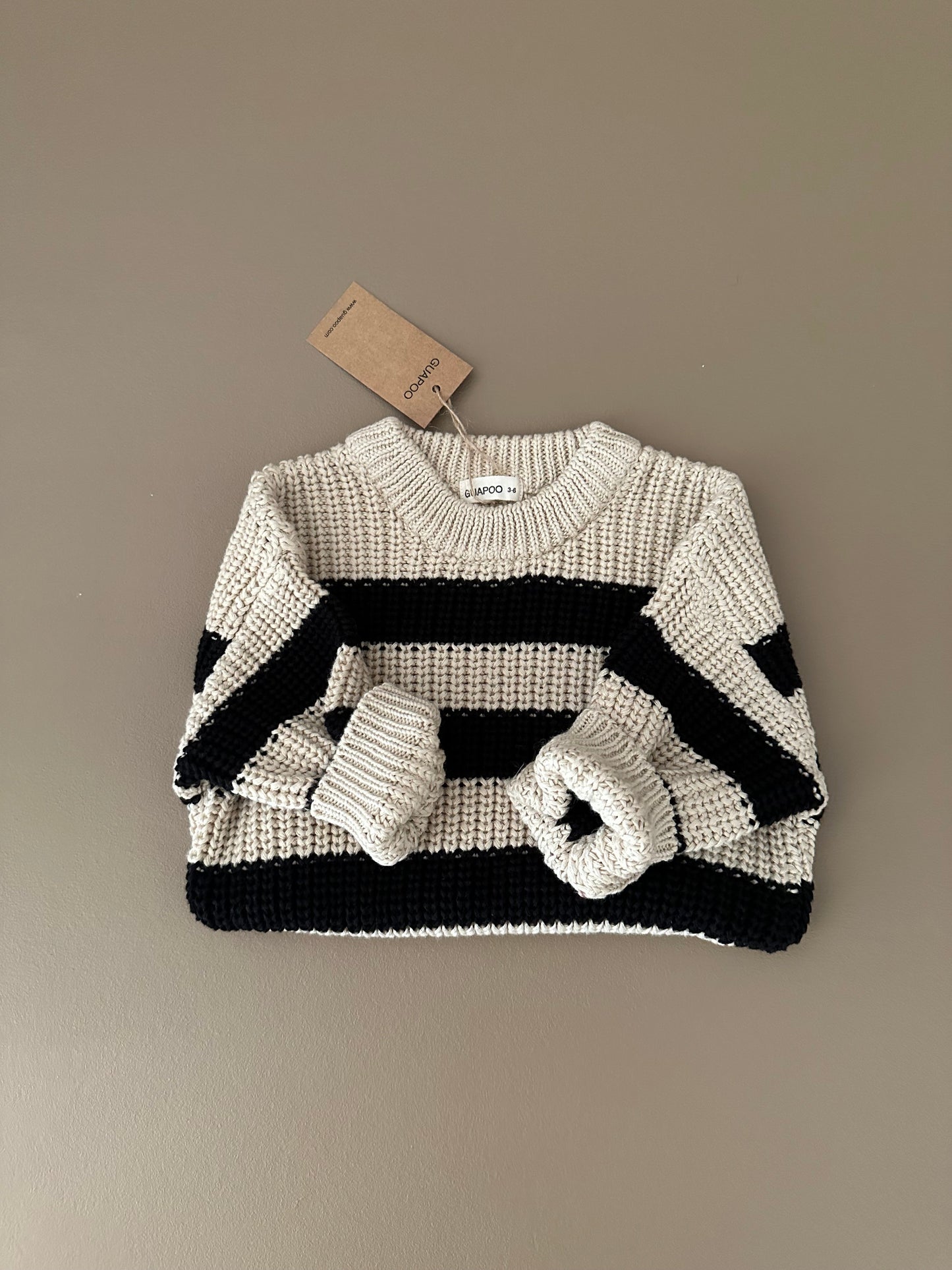 CHUNKY SWEATER | BLACK STRIPES