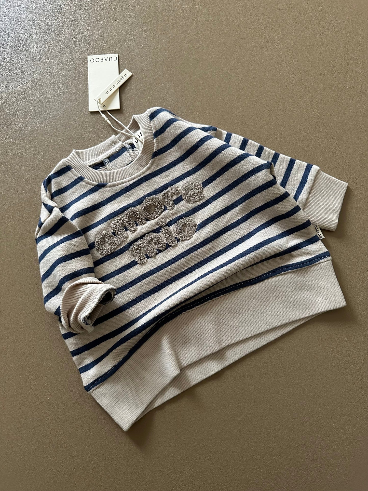 SWEATSHIRT BLUE STRIPES AMORE MIO