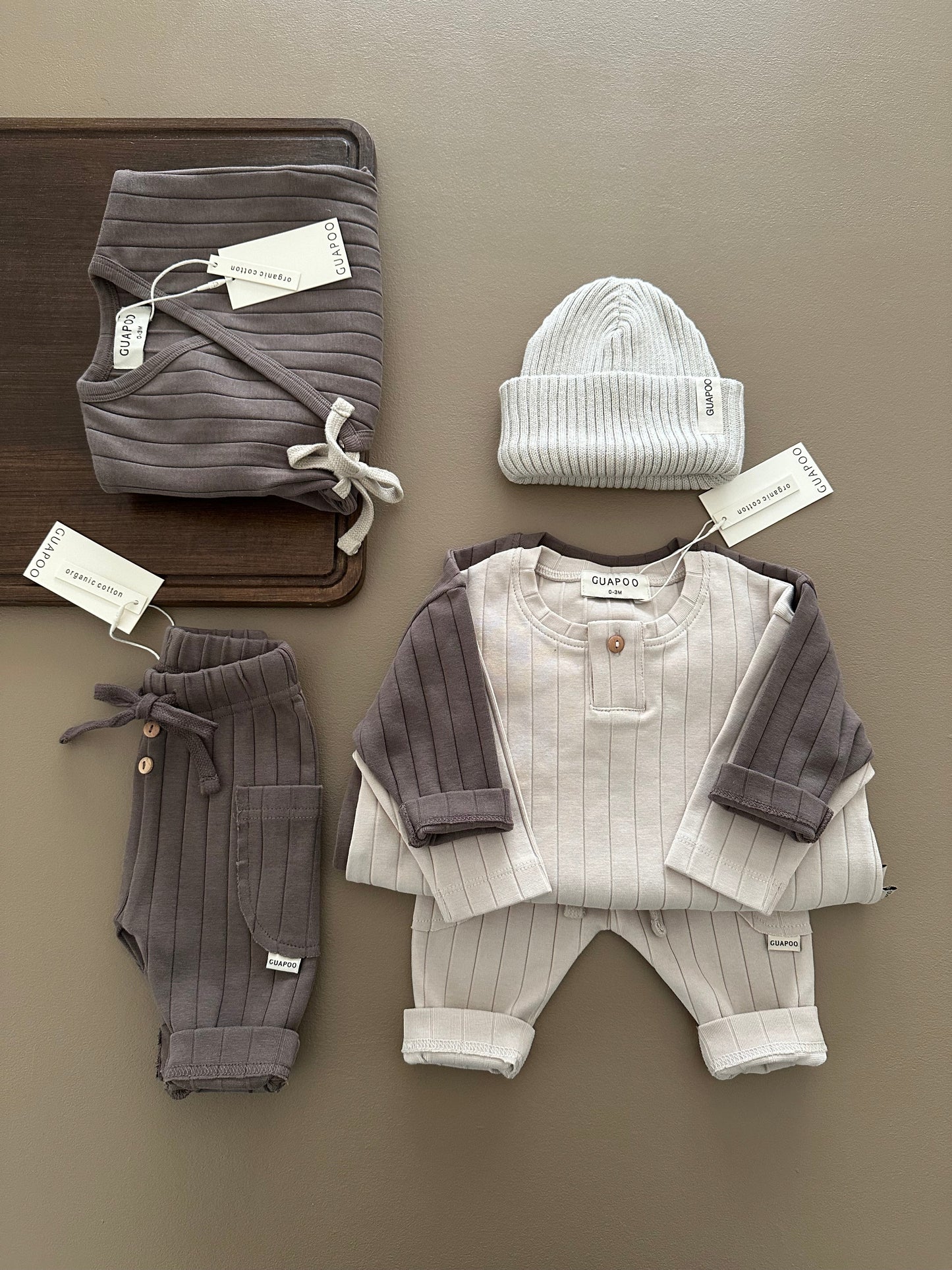 ORGANIC RIB LEGGINGS CREAMY SILK