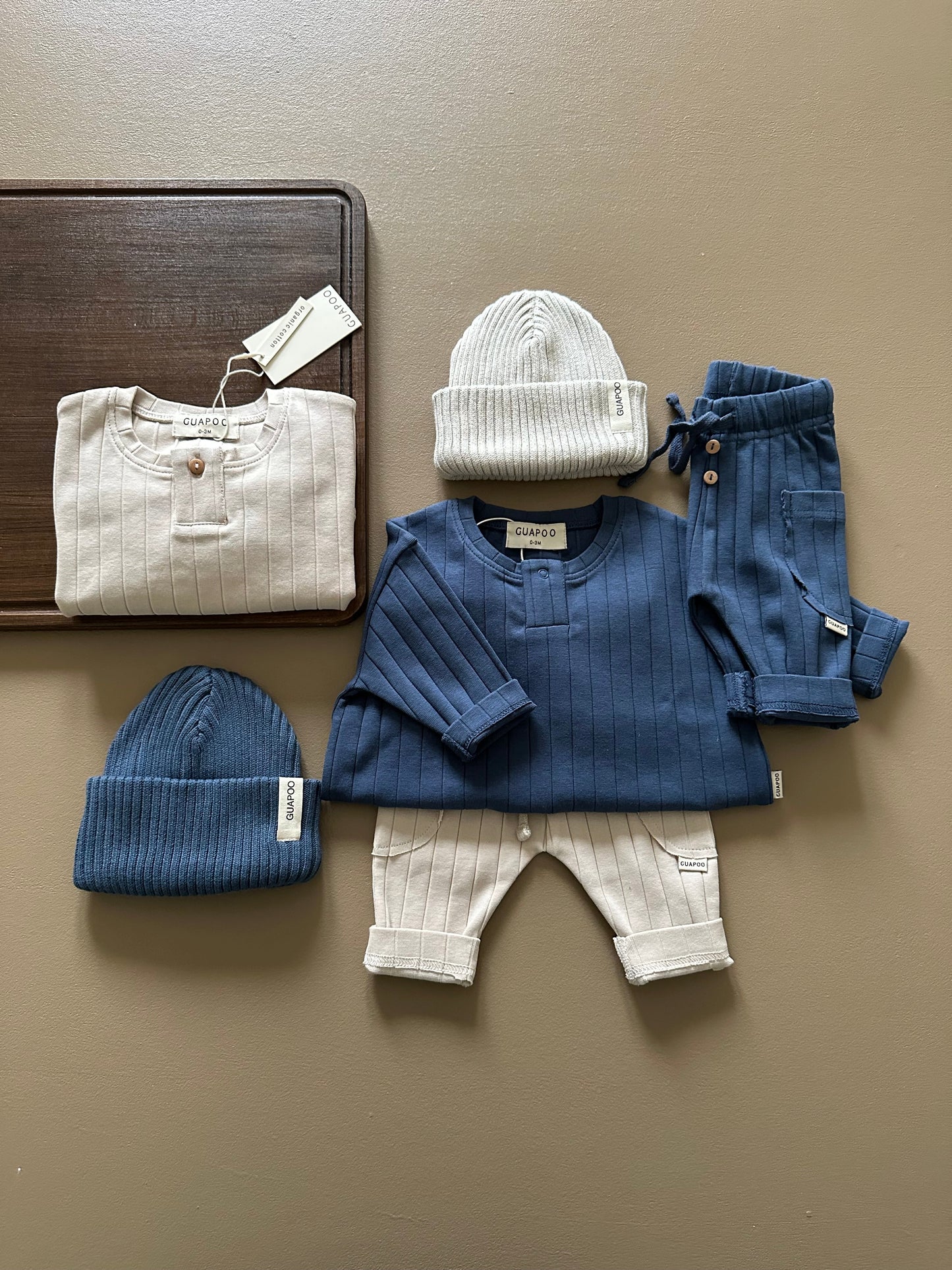 ORGANIC RIB LEGGINGS DEEP BLUE