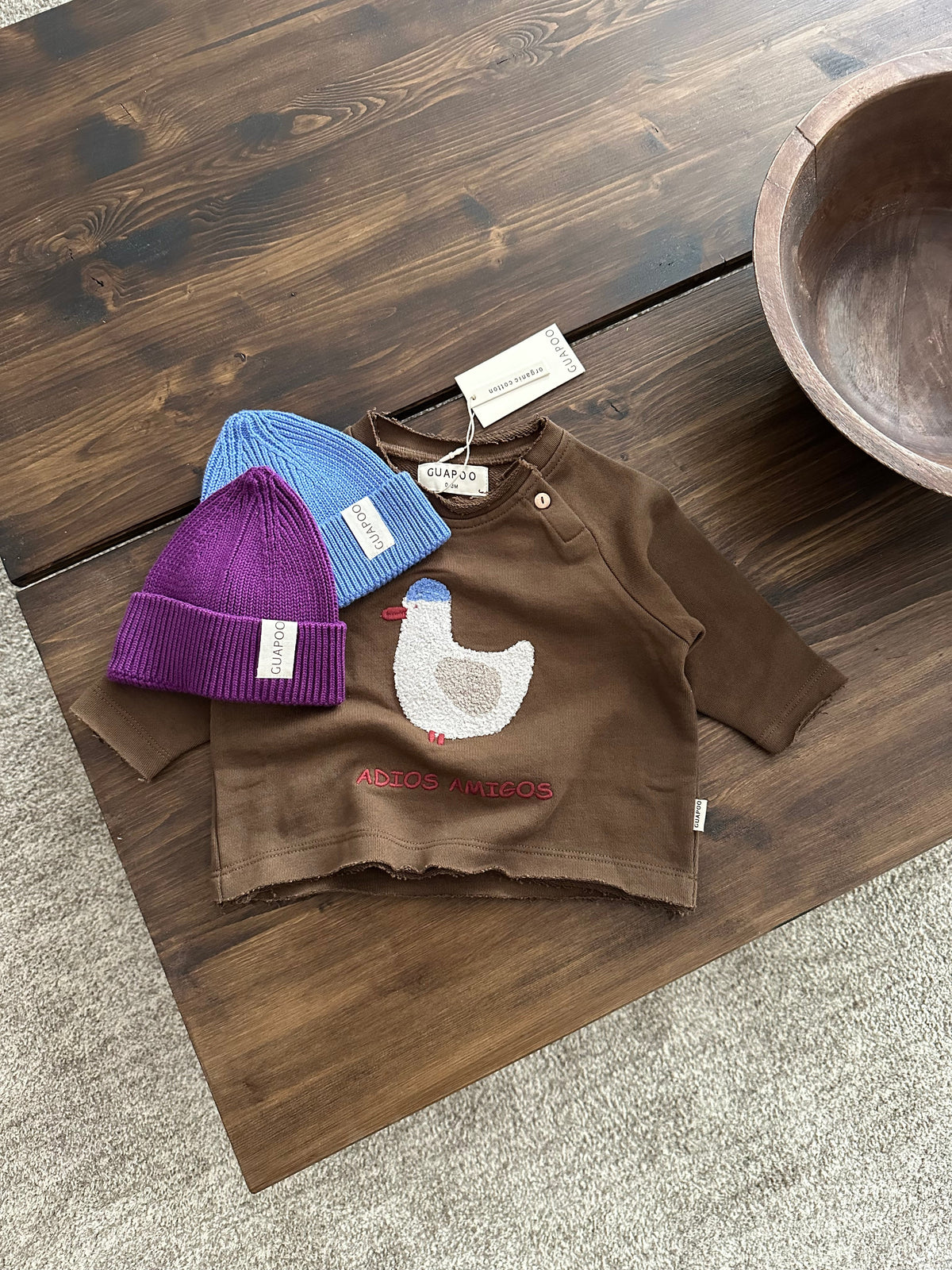 ADIOS AMIGOS SWEATER BROWN
