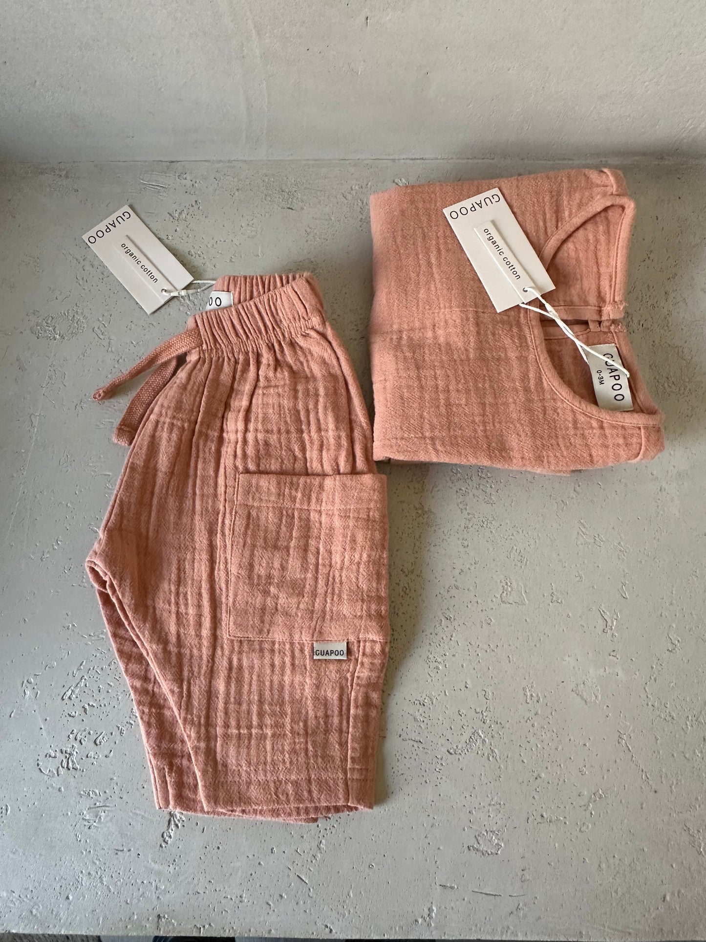 MUSLIN PANTS DUSTY CORAL