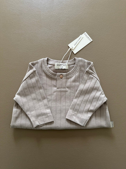 ORGANIC RIB LONGSLEEVE DOVE