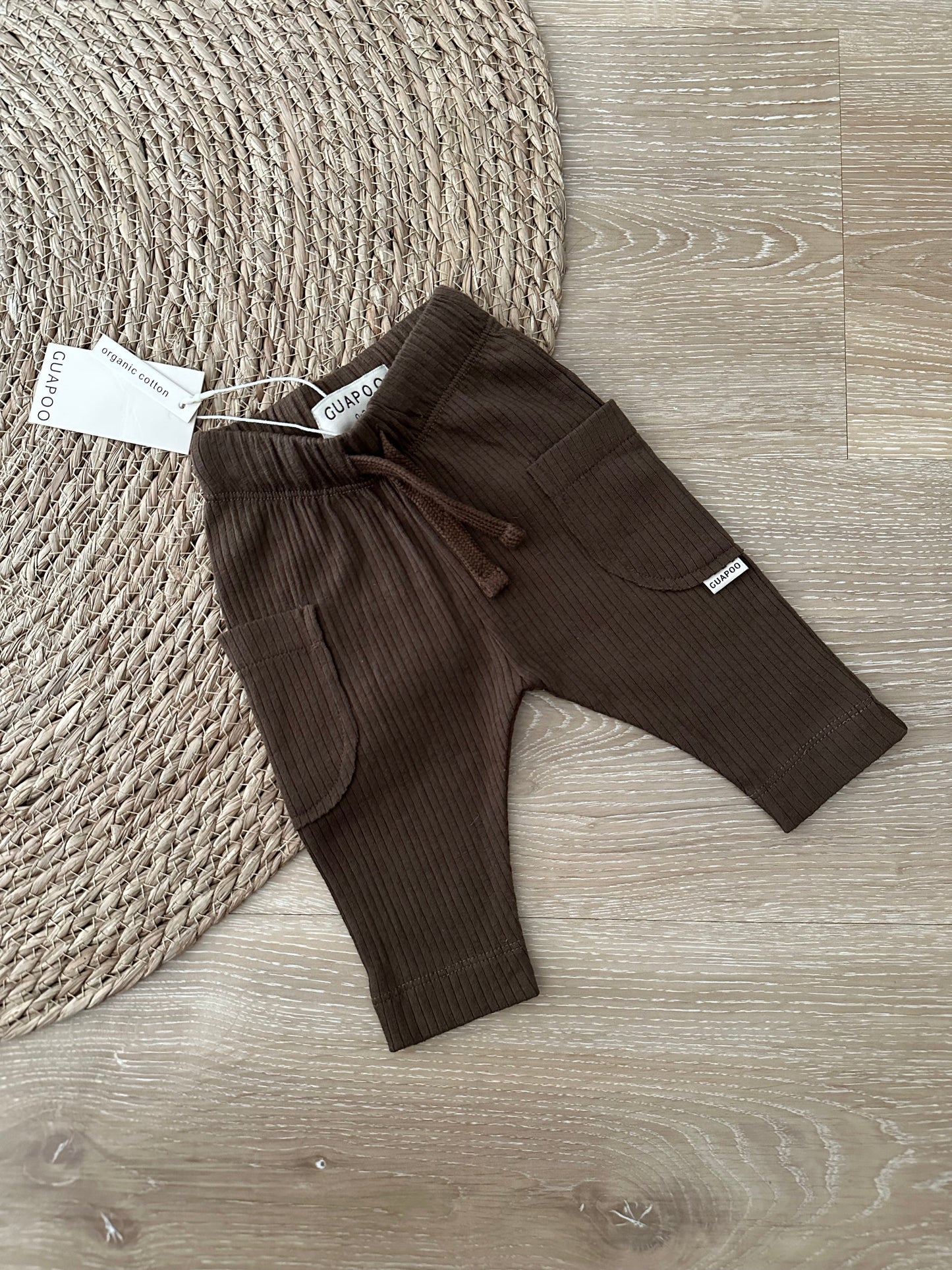 RIB LEGGINGS | CHOCOLATE