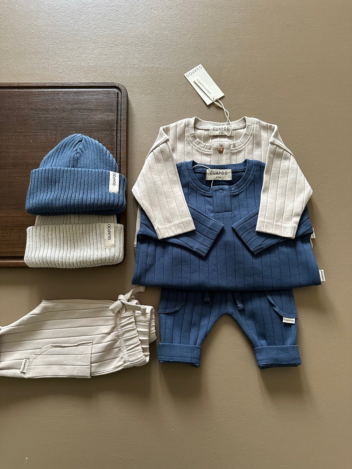 ORGANIC RIB LEGGINGS DEEP BLUE