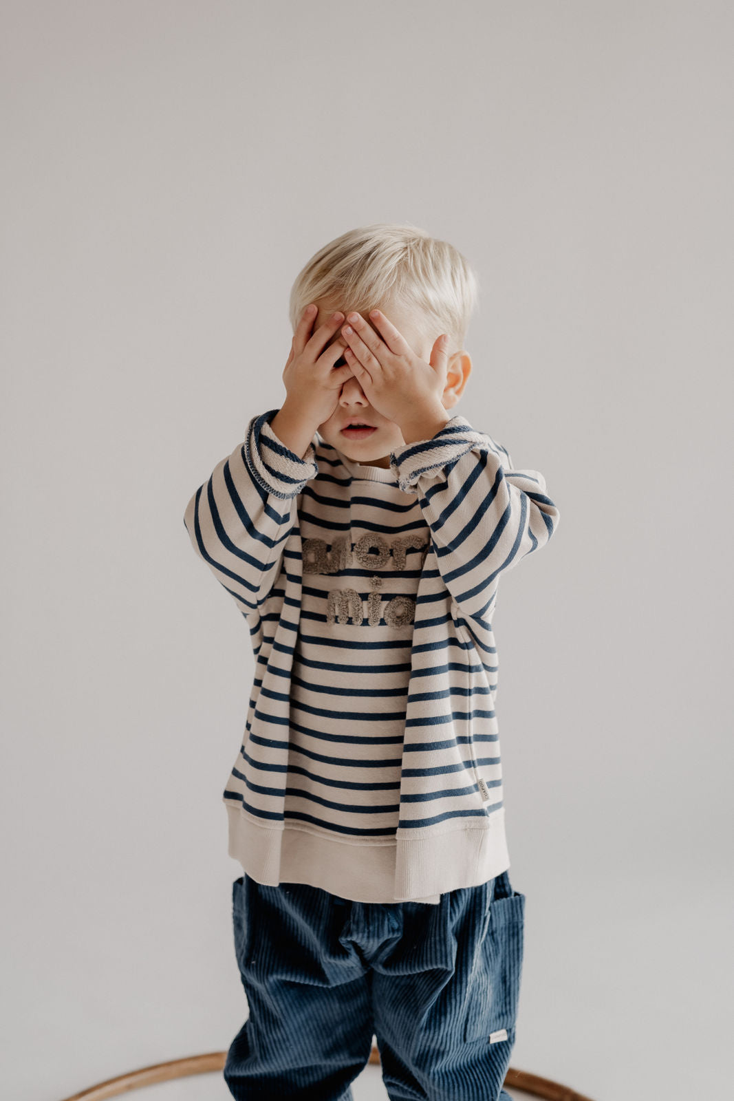 SWEATSHIRT BLUE STRIPES AMORE MIO