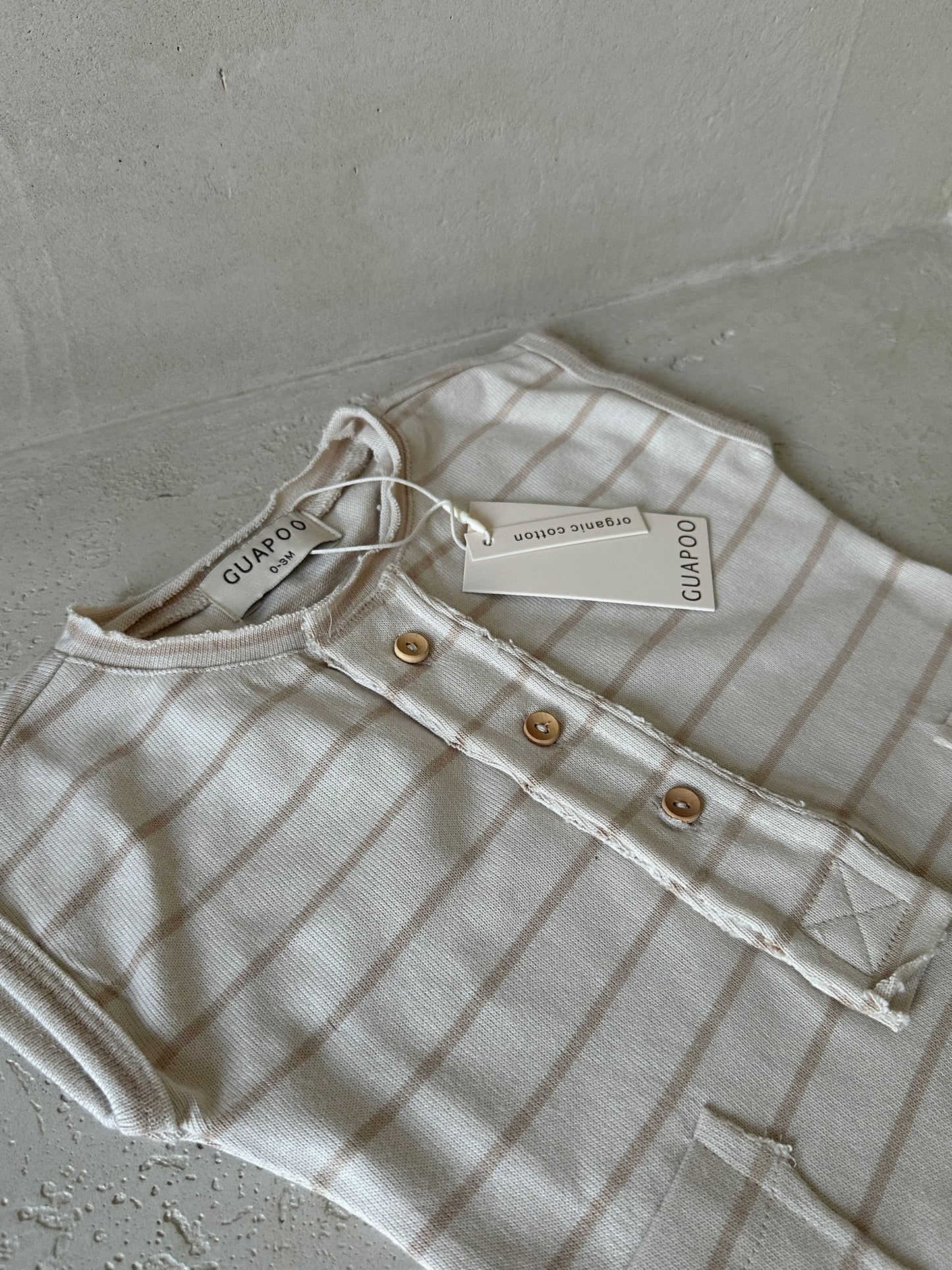 COZY SUMMER ROMPER | MOCHA STRIPES