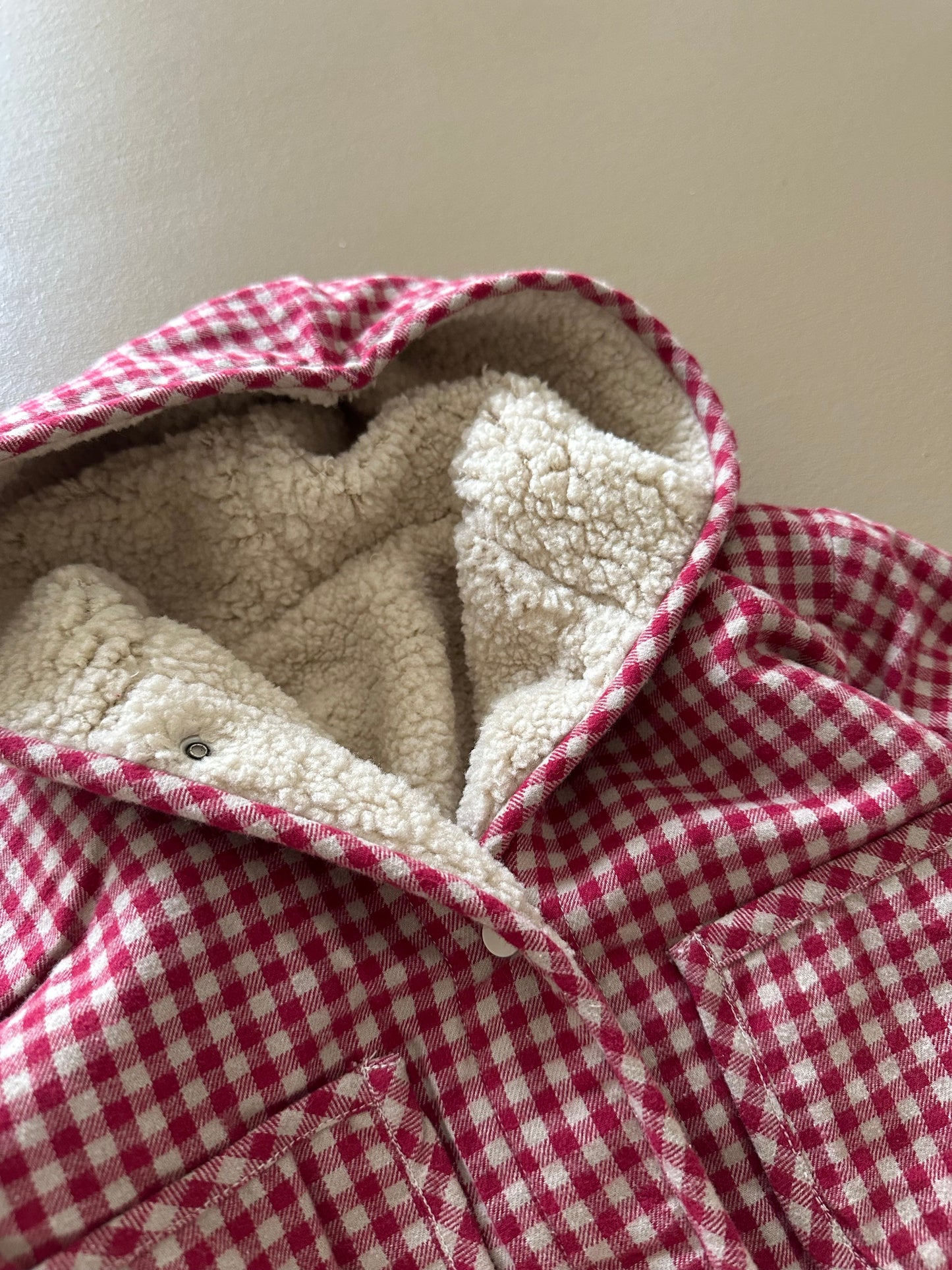 REVERSIBLE TEDDY JACKET CREAMY SILK