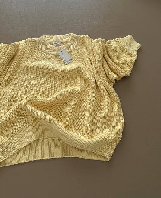 (ADULT) MOM CHUNKY SWEATER BUTTERCREAM