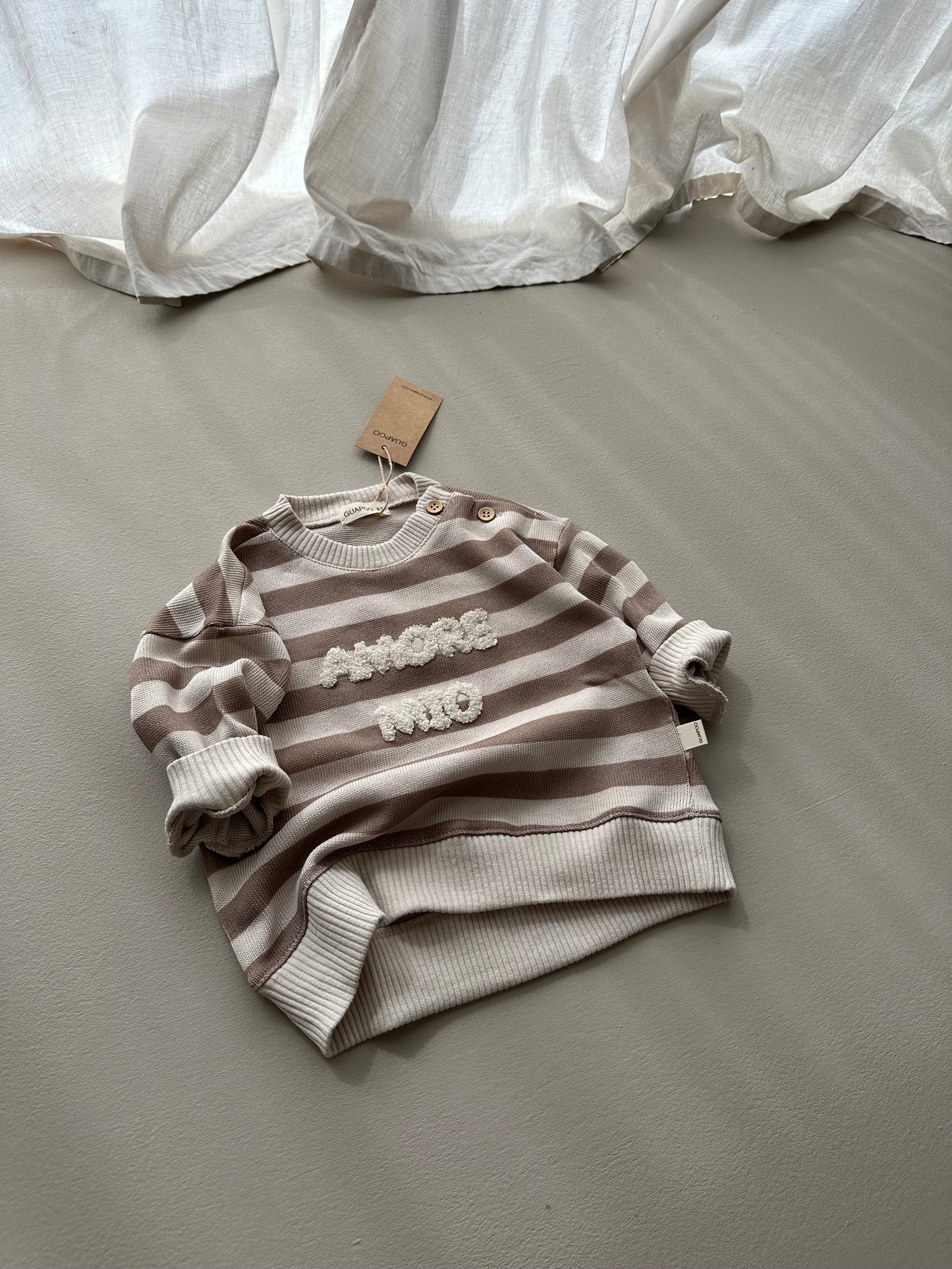 SWEATER CACAO STRIPES | AMORE MIO