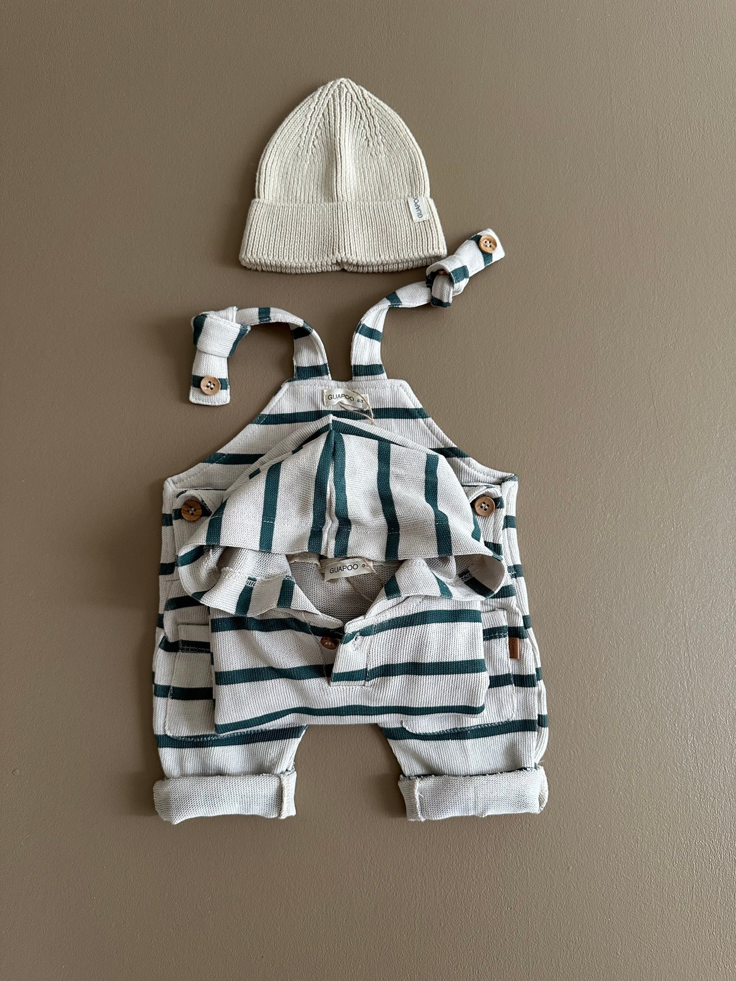 KNIT HOODIE | AQUA STRIPES