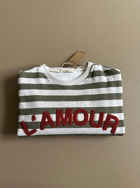 WOMEN'S SWEATER | KHAKI STRIPES | L’AMOUR