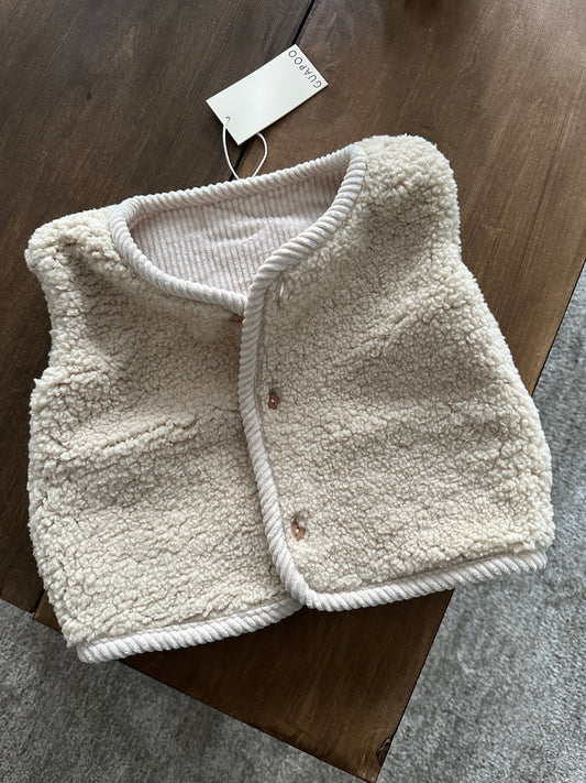 CORDUROY VEST | CREAMY SILK