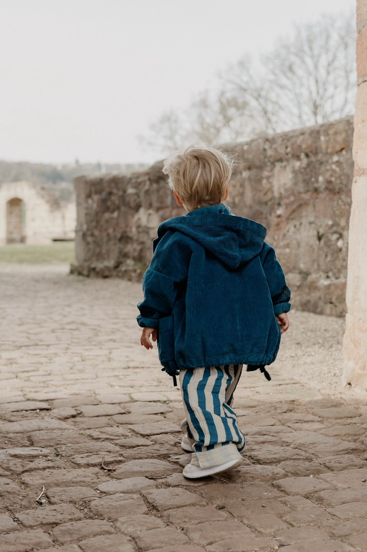 MUSLIN PANTS | DARK BLUE STRIPED