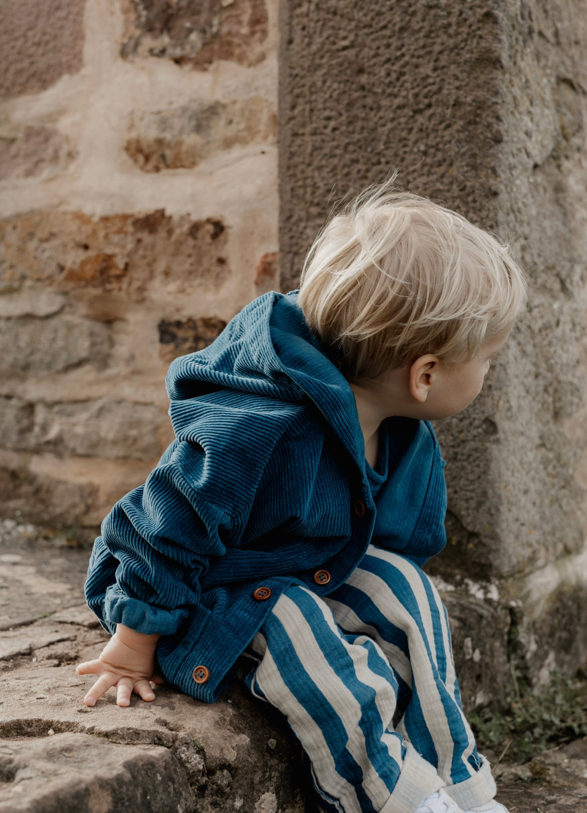 MUSLIN PANTS | DARK BLUE STRIPED