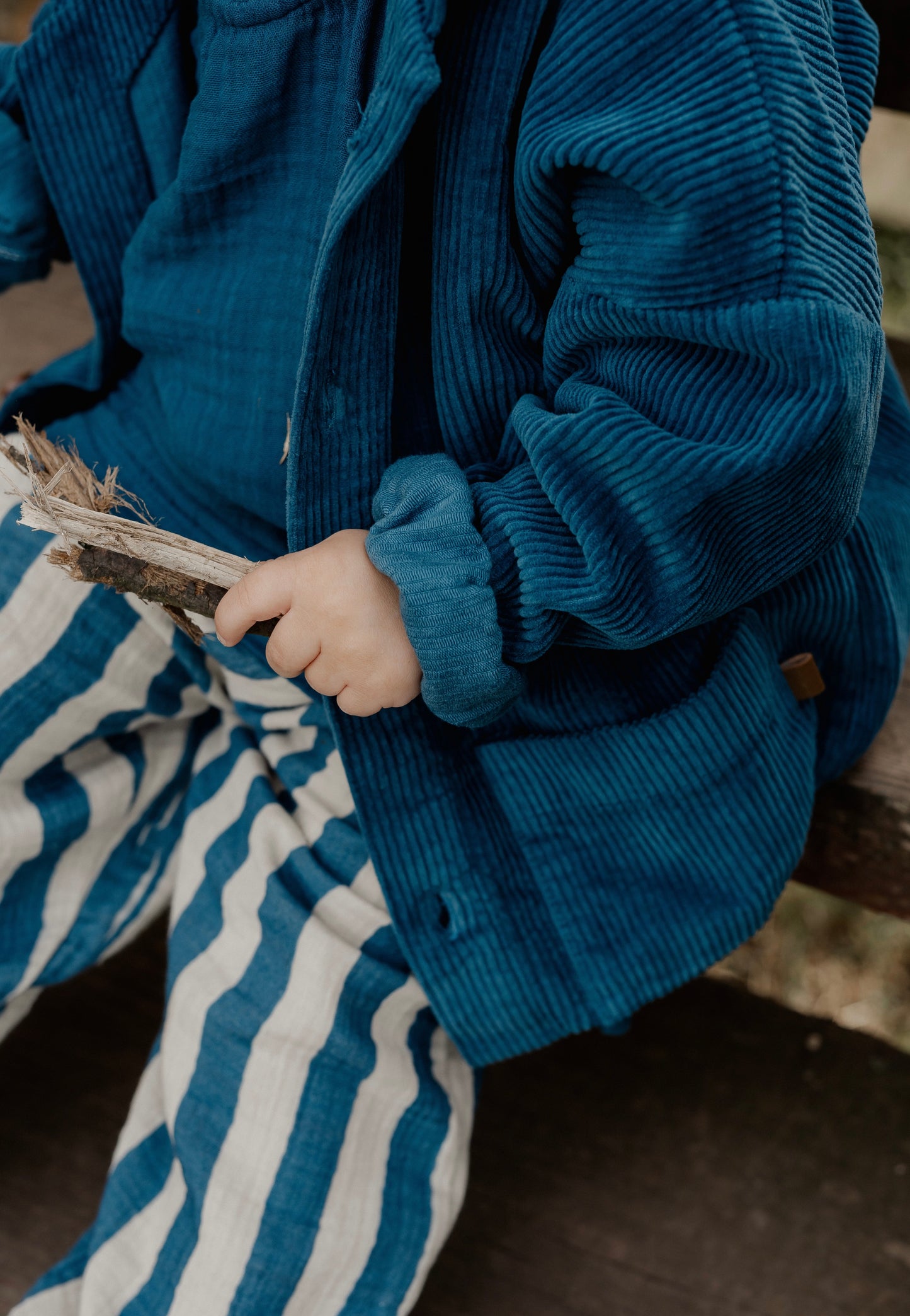 MUSLIN PANTS | DARK BLUE STRIPED